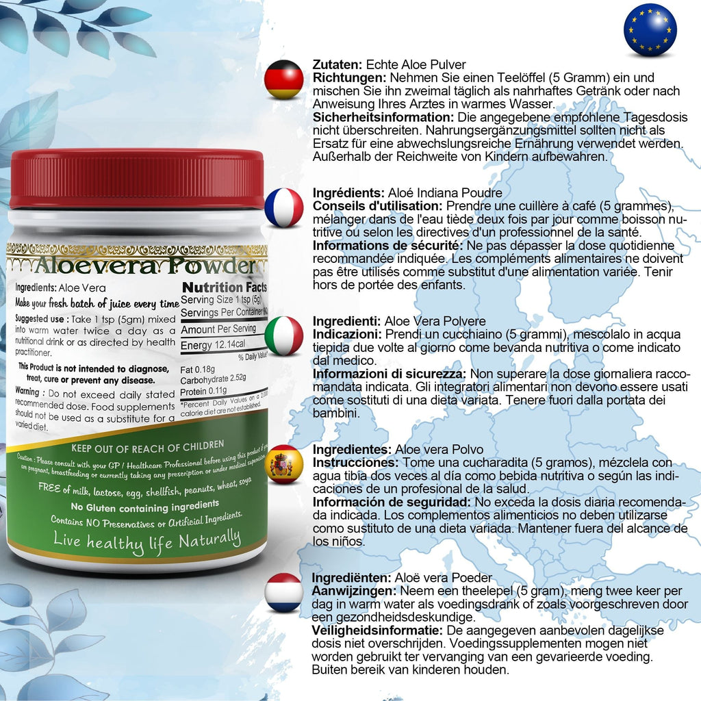 DivyaHerb Aloevera Powder 100 gram - Healthy-Looking Skin Support-1