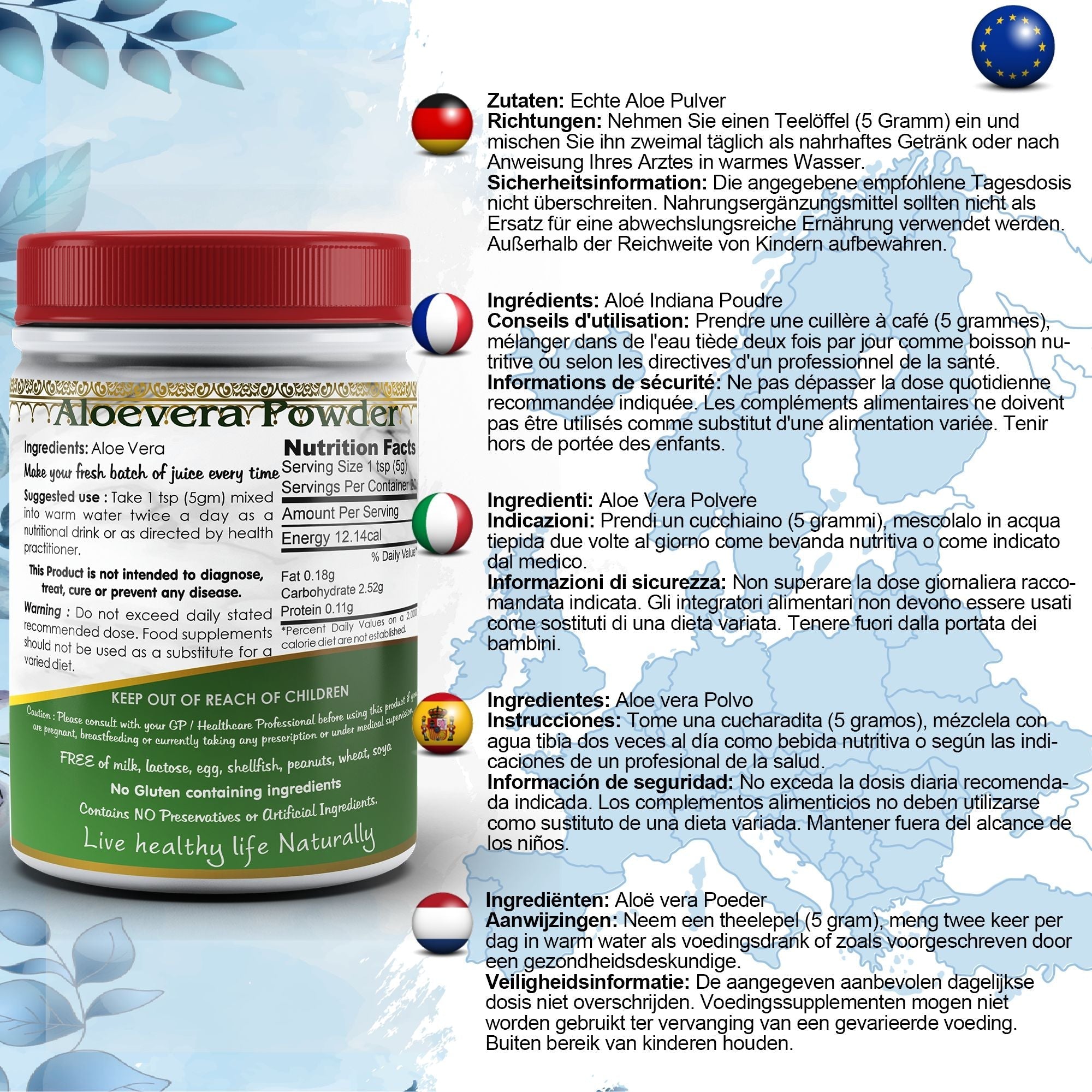 DivyaHerb Aloevera Powder 100 gram - Healthy-Looking Skin Support-1