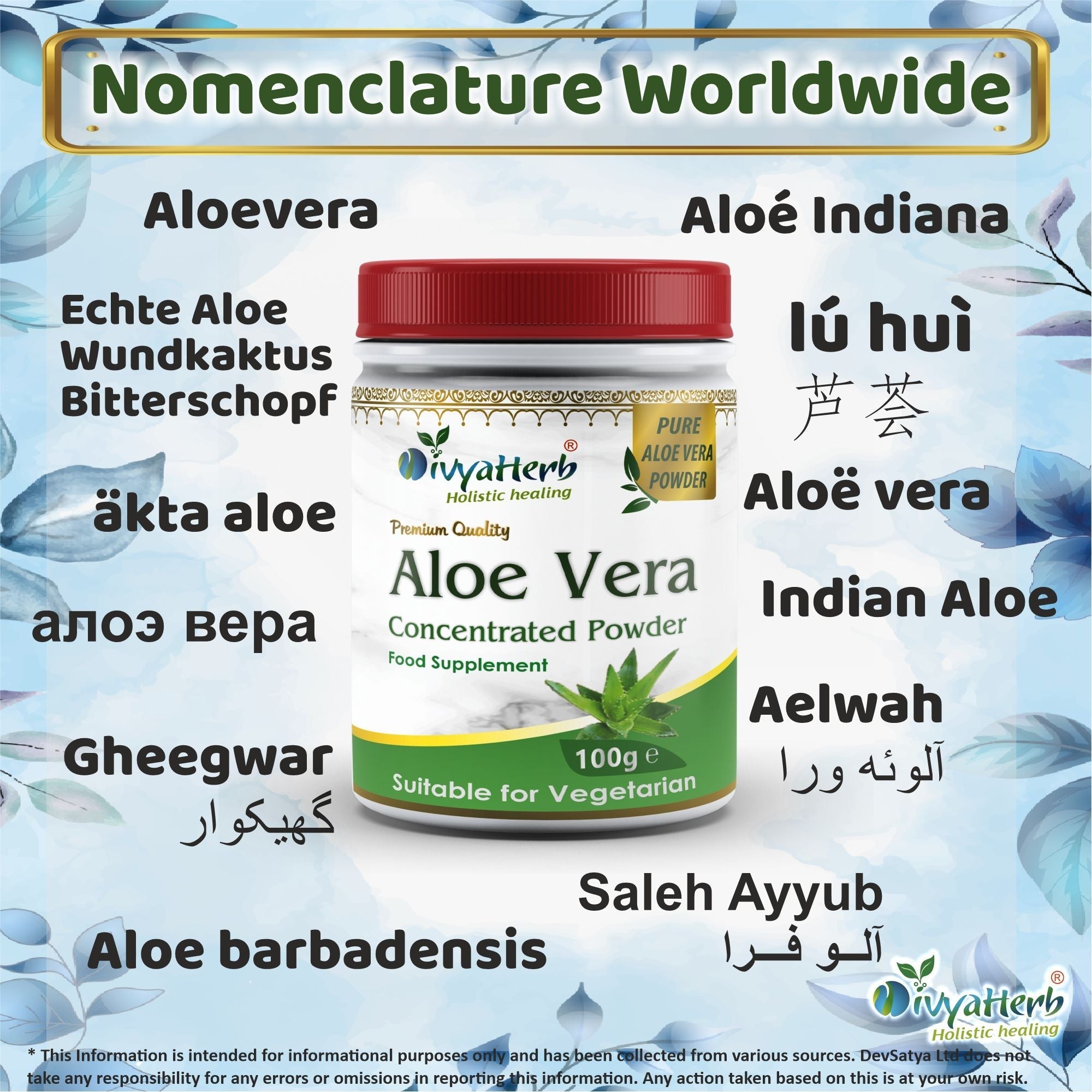 DivyaHerb Aloevera Powder 100 gram - Healthy-Looking Skin Support-2