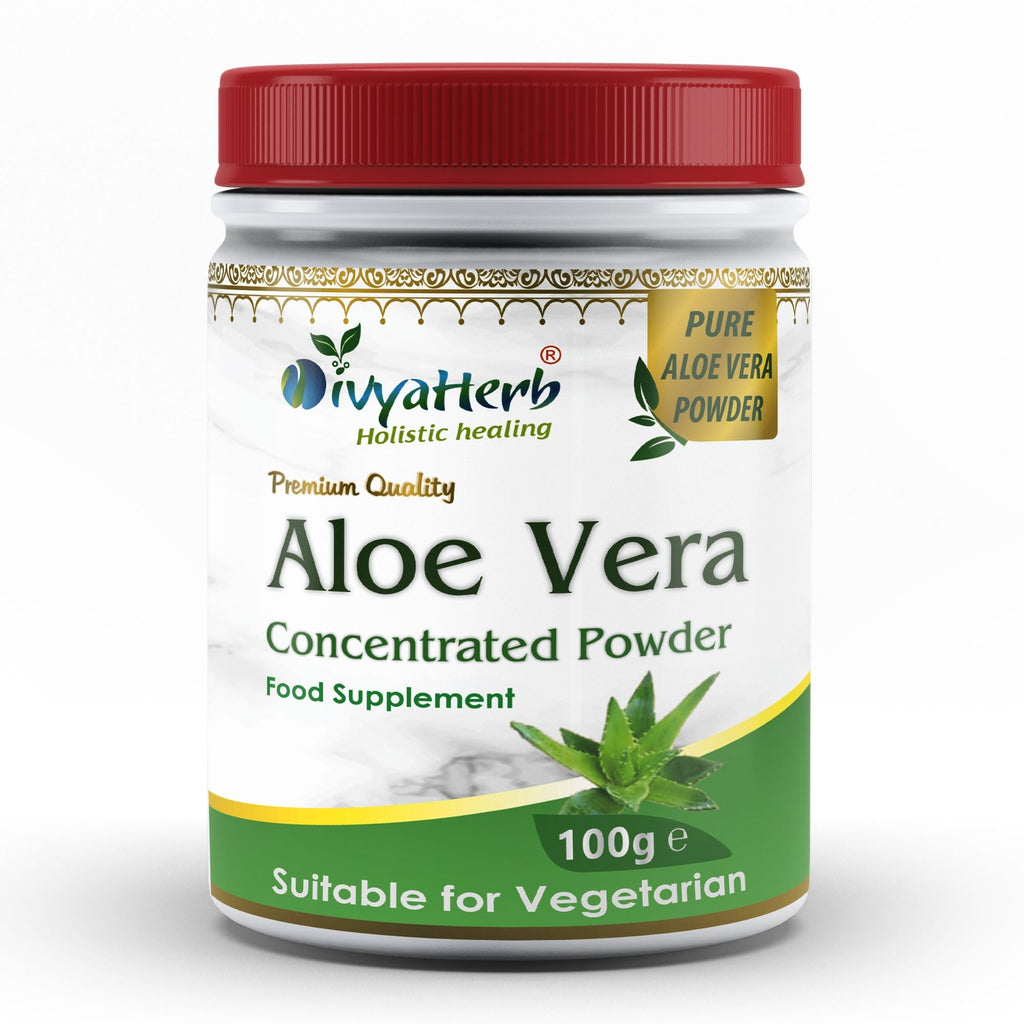 DivyaHerb Aloevera Powder 100 gram - Healthy-Looking Skin Support-0