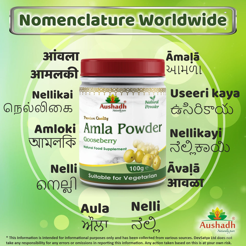 Aushadh Amla (Indian Gooseberry) Powder 100 gram - Hair & Scalp Support-3