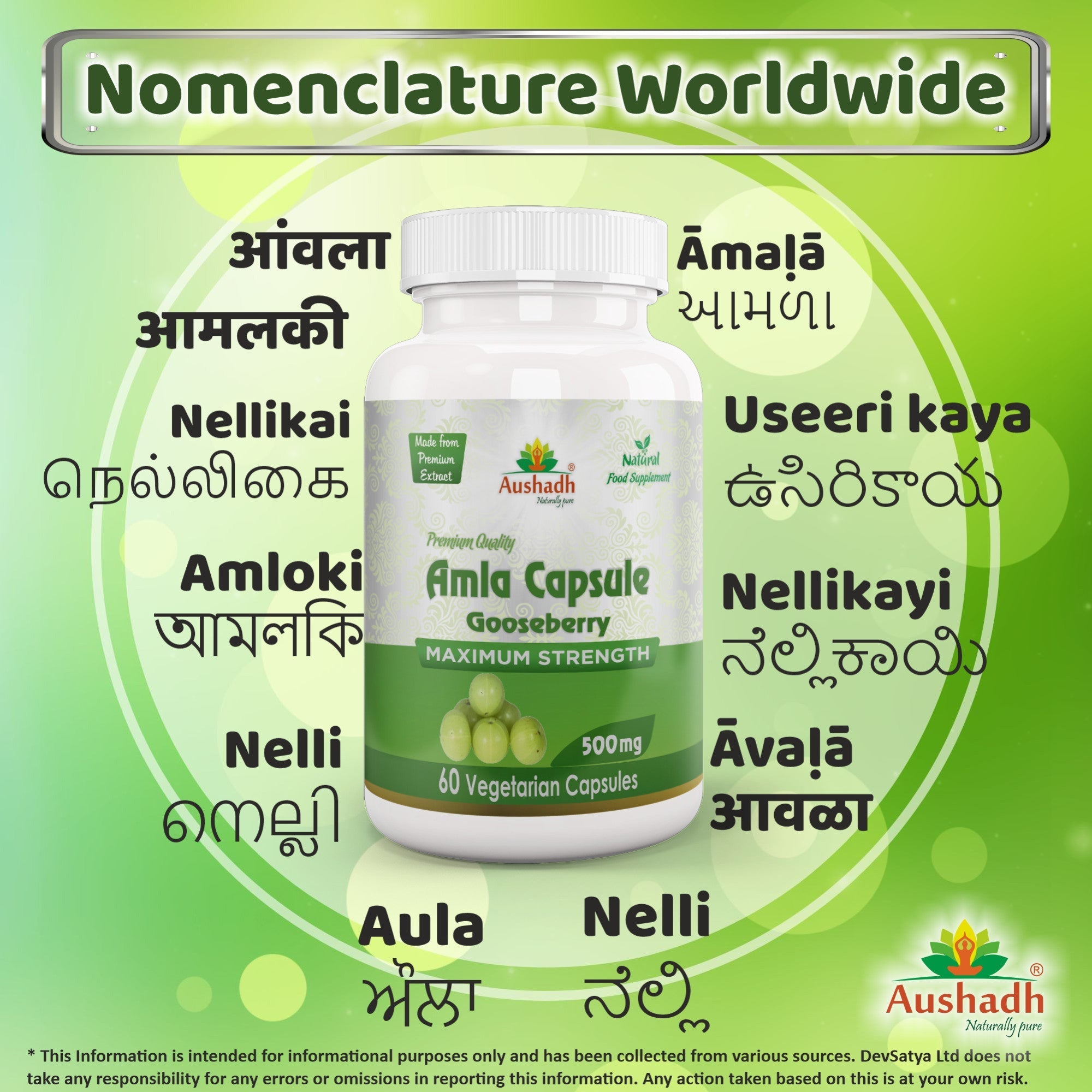 Aushadh Amla Capsules (Indian Gooseberry, Amalaki) Antioxidant Wellness Support - Vegan, Gluten Free, Non-GMO, 60 Capsules-3