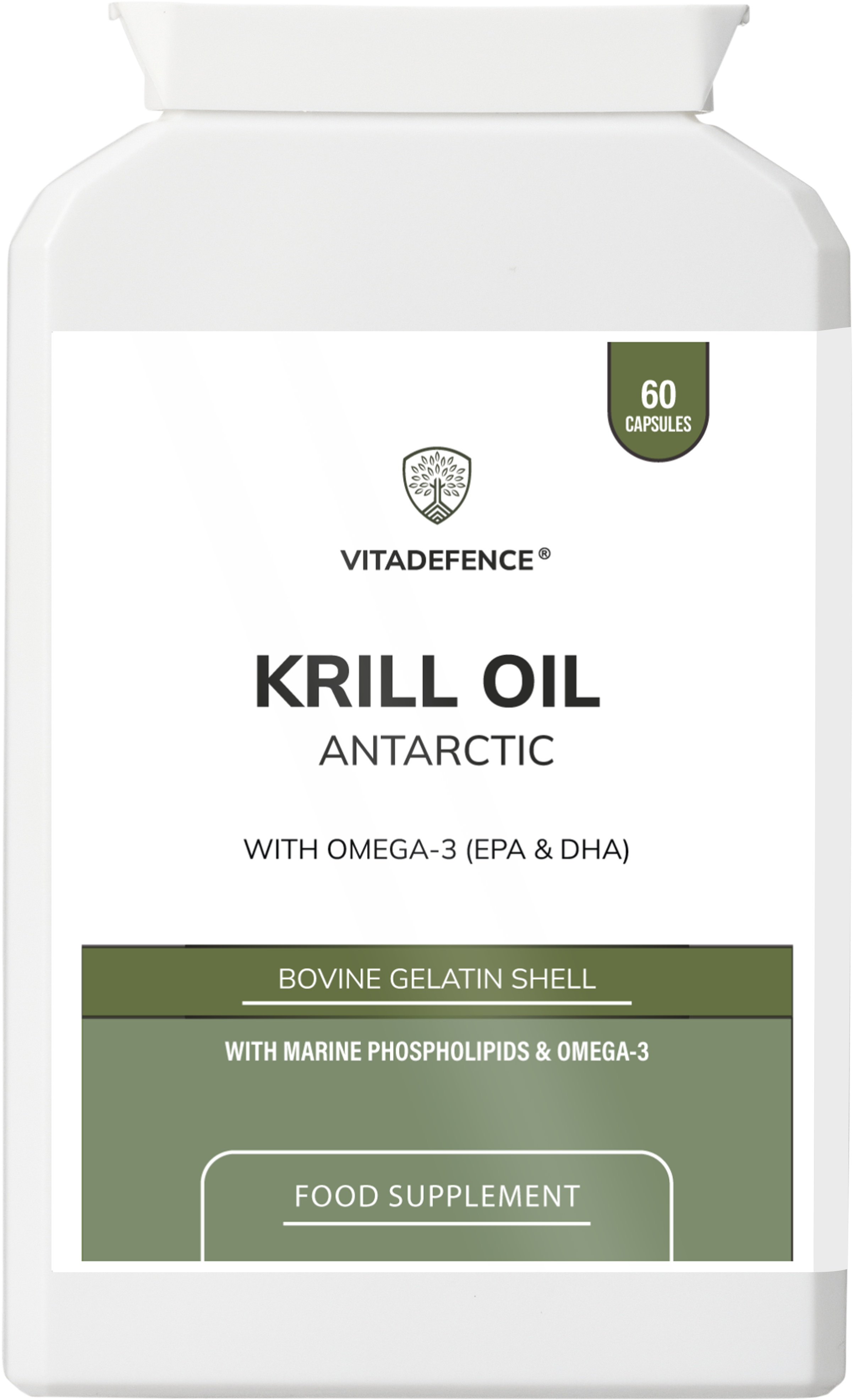 Krill Oil Antarctic | 500 mg with EPA, DHA & Astaxanthin – 60 Softgels-0