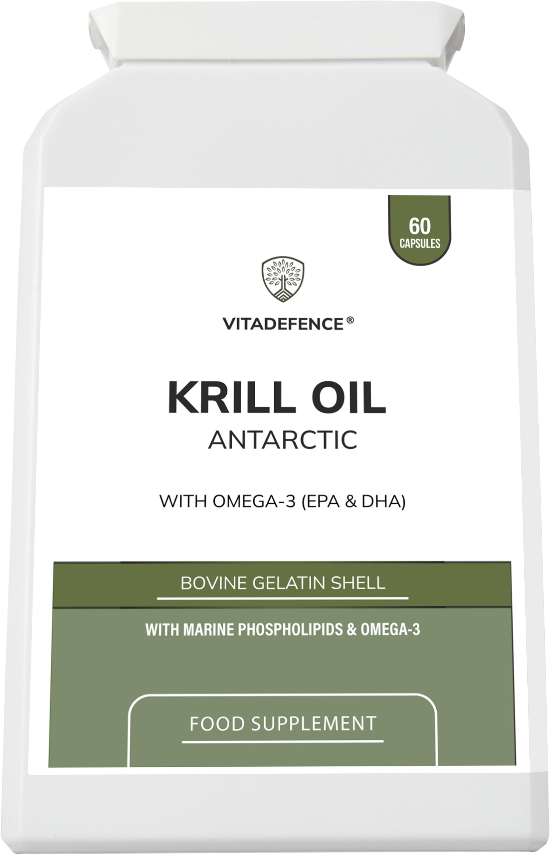 Krill Oil Antarctic | 500 mg with EPA, DHA & Astaxanthin – 60 Softgels-1