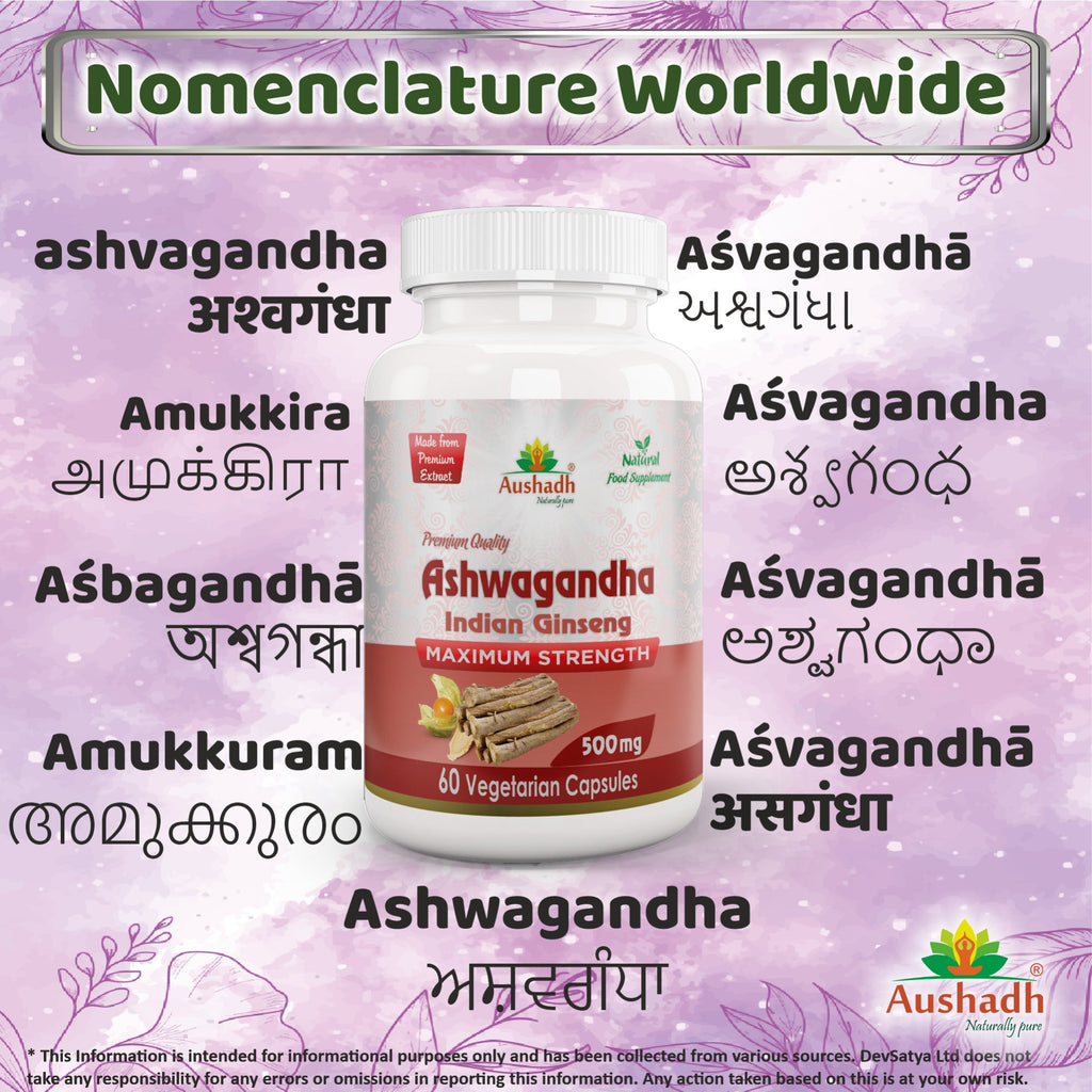 Aushadh Ashwagandha with Turmeric & Piperine Capsules (Indian Ginseng) Stress Balance & Joint Comfort Support - Vegan, Gluten Free, Non-GMO, 60 Capsules-3