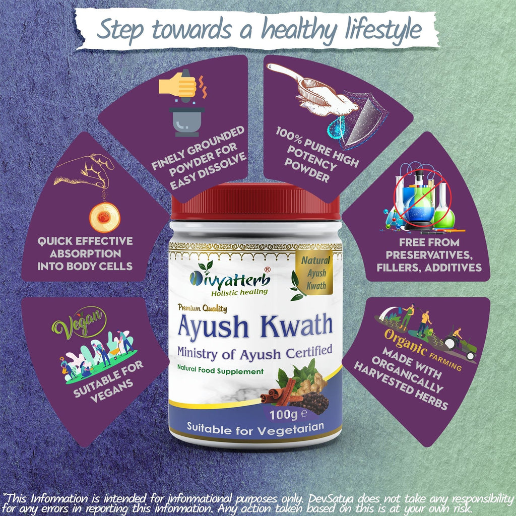 DivyaHerb Ayush Kwath Powder 100 gram - Seasonal Wellness Support-2