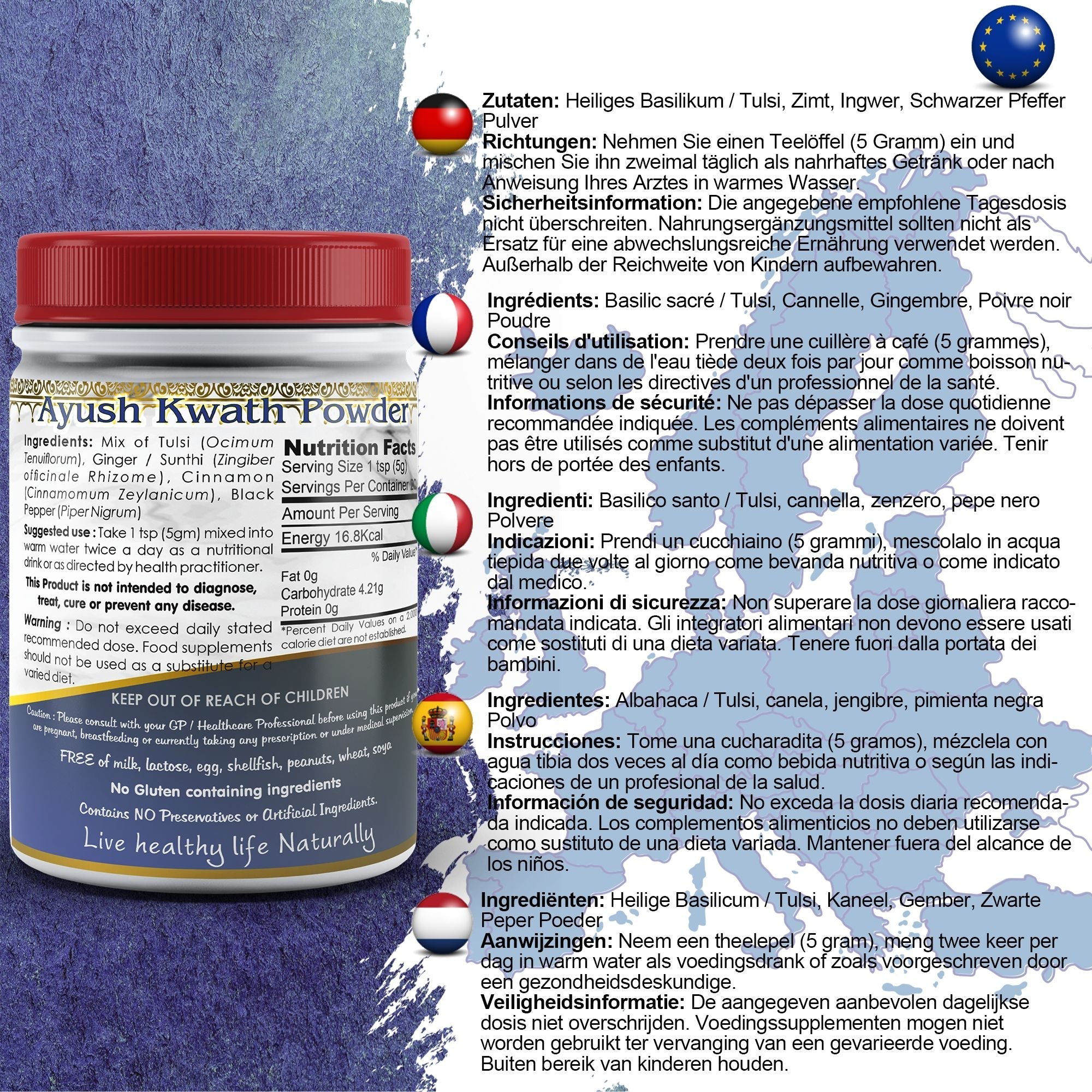 DivyaHerb Ayush Kwath Powder 100 gram - Seasonal Wellness Support-1