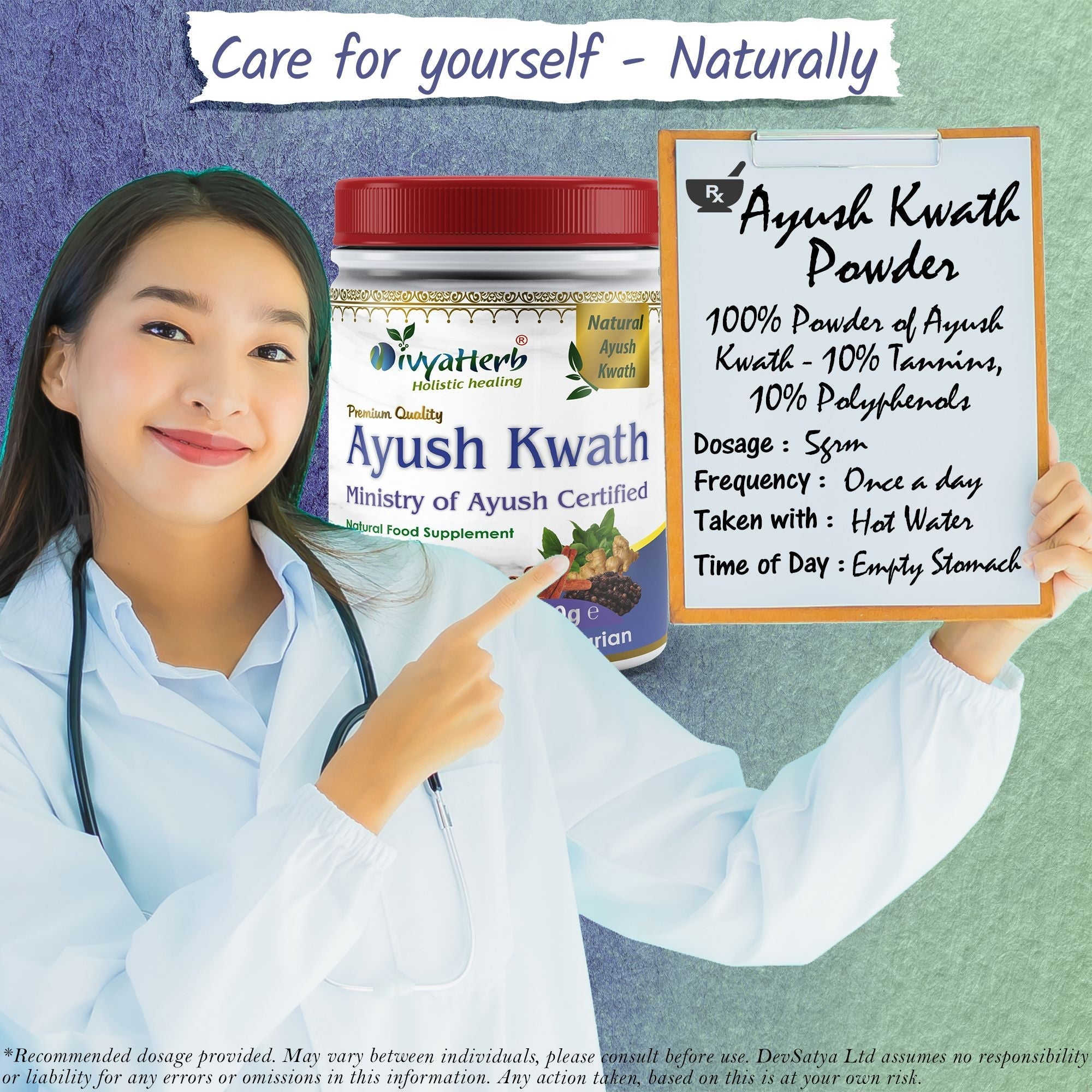 DivyaHerb Ayush Kwath Powder 100 gram - Seasonal Wellness Support-4