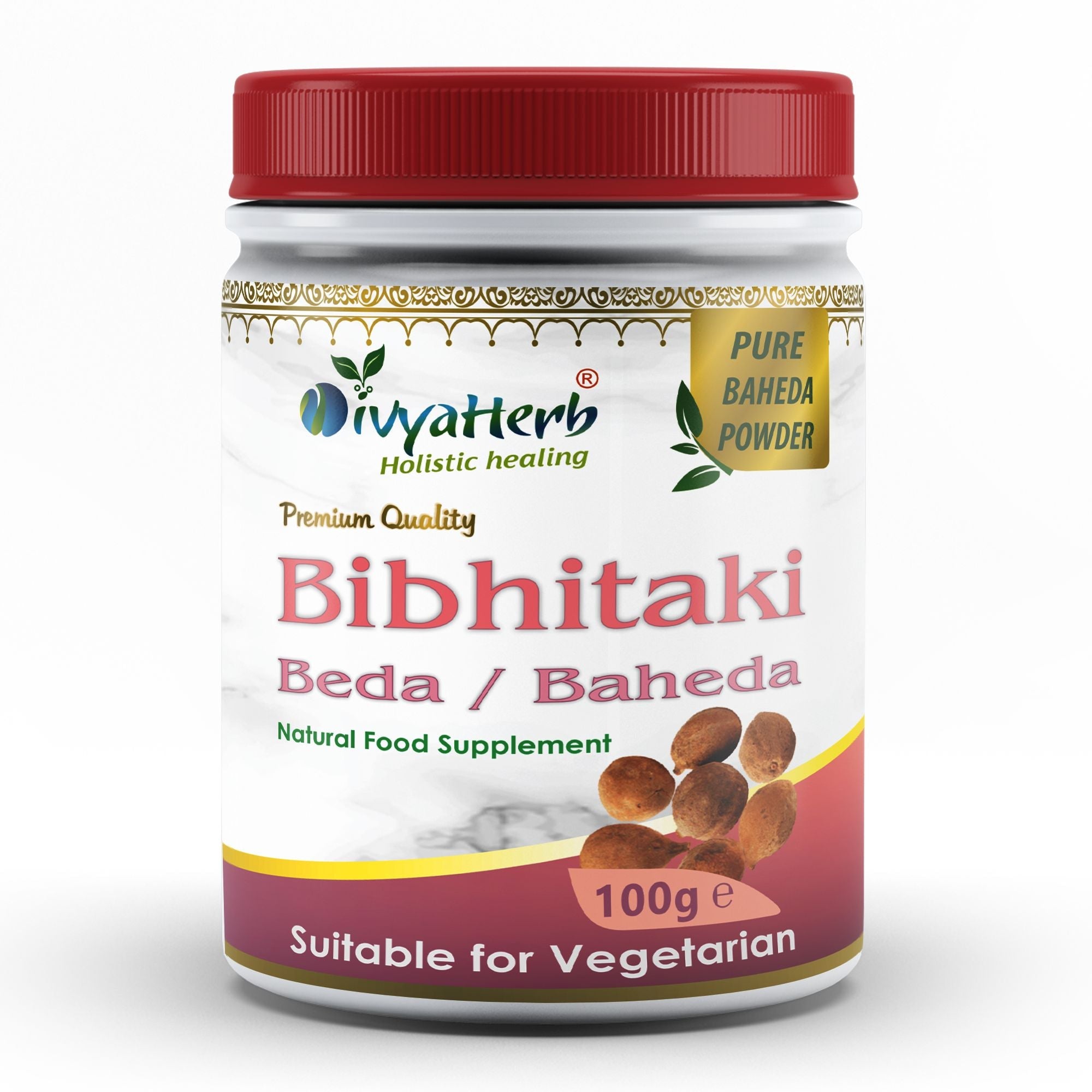 DivyaHerb Bibhitaki Powder 100 gram - Daily Wellness Support-0