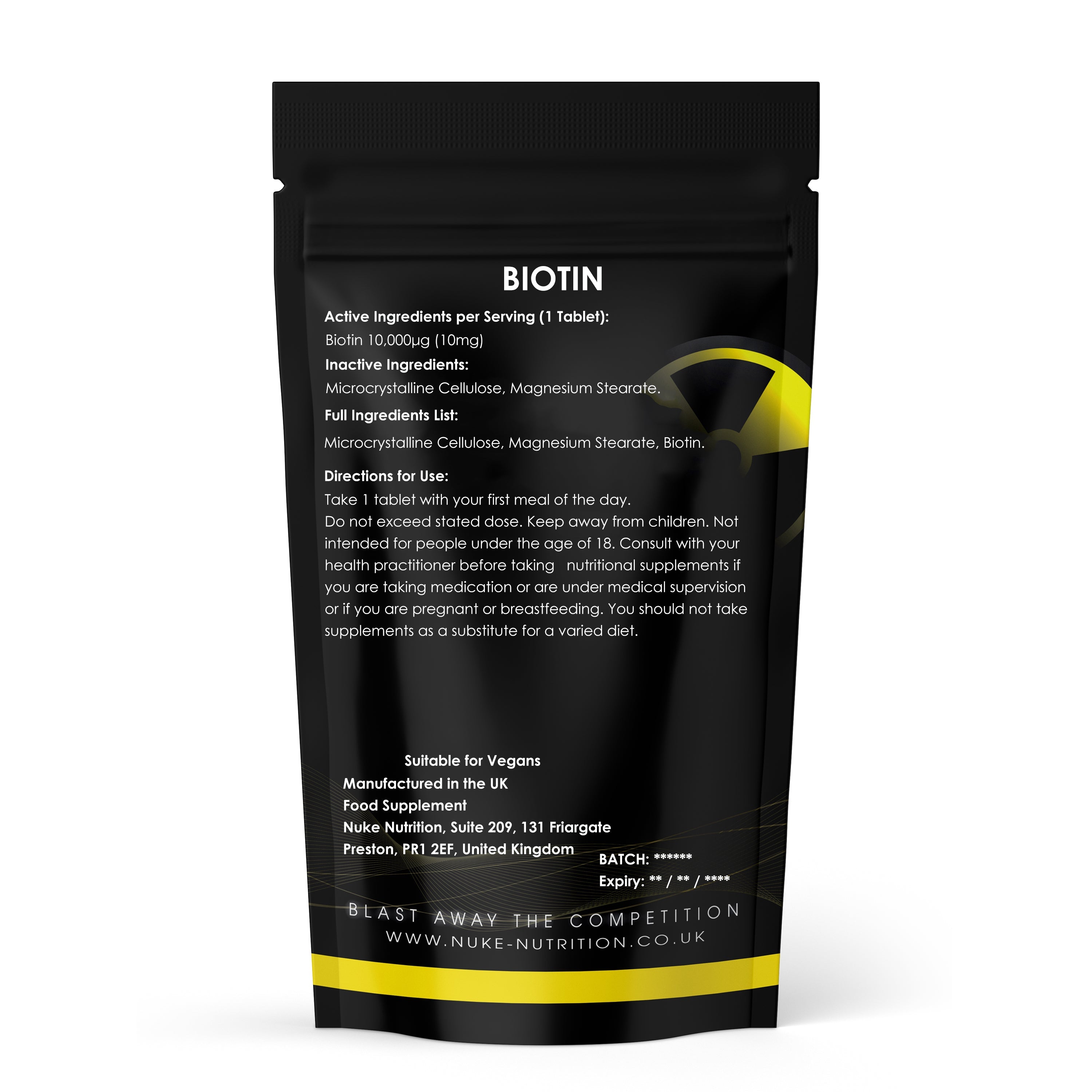 Hair & Skin Care Bundle - Hyaluronic Acid, Vitamin C, Biotin - High Strength x 180 Tablets