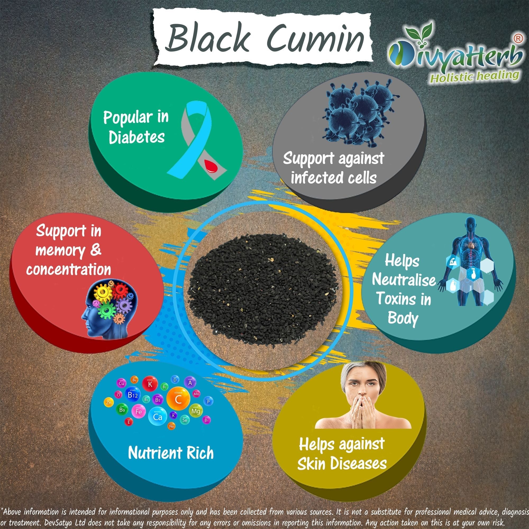 DivyaHerb Black Cumin Powder 100 gram - Daily Wellness Support-3