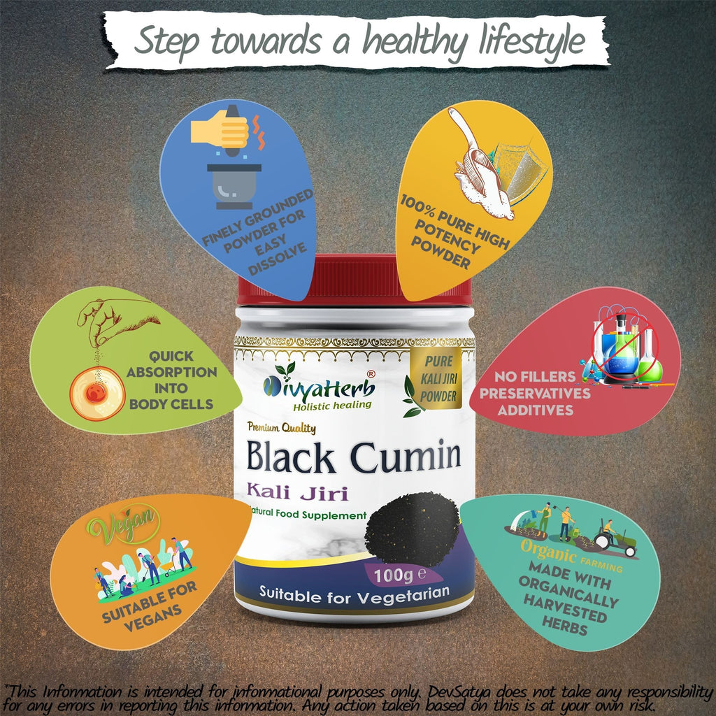 DivyaHerb Black Cumin Powder 100 gram - Daily Wellness Support-2