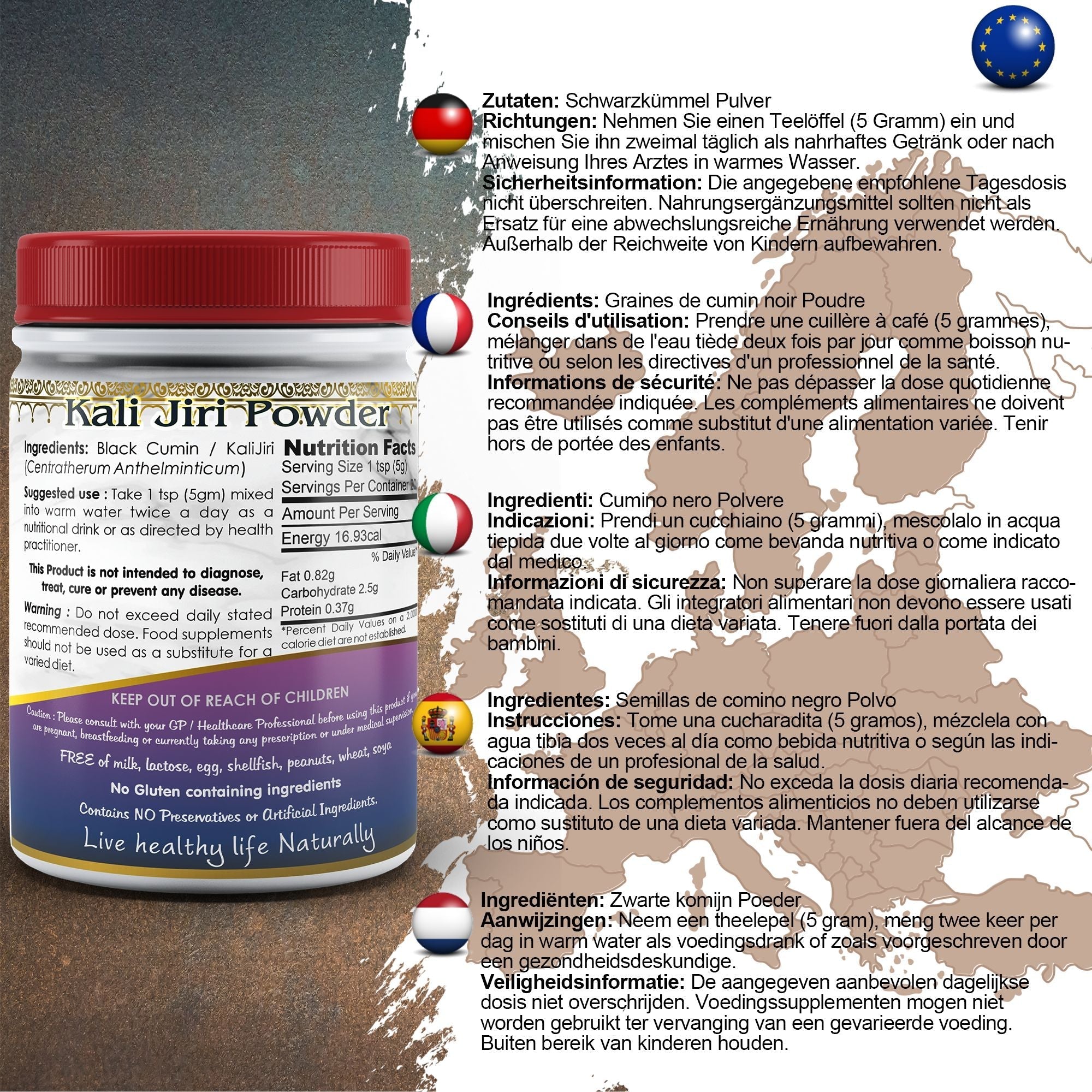 DivyaHerb Black Cumin Powder 100 gram - Daily Wellness Support-1