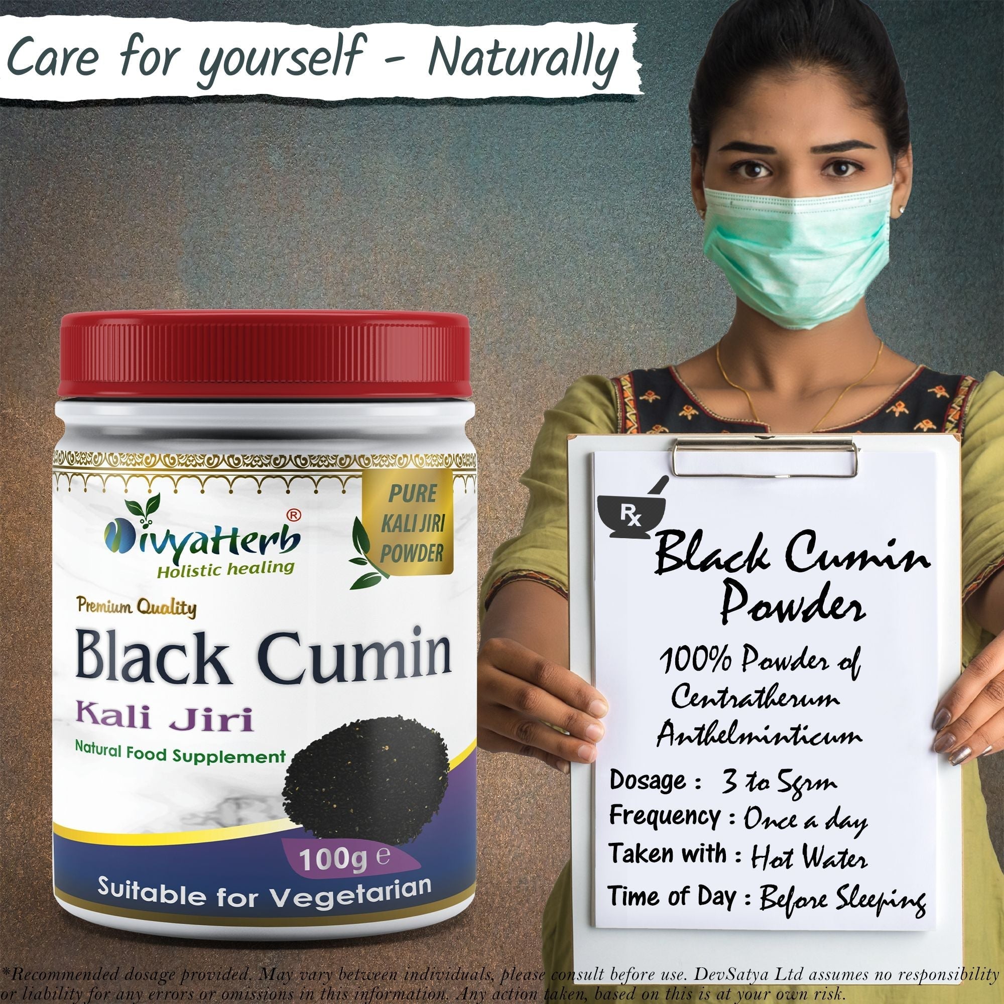 DivyaHerb Black Cumin Powder 100 gram - Daily Wellness Support-4