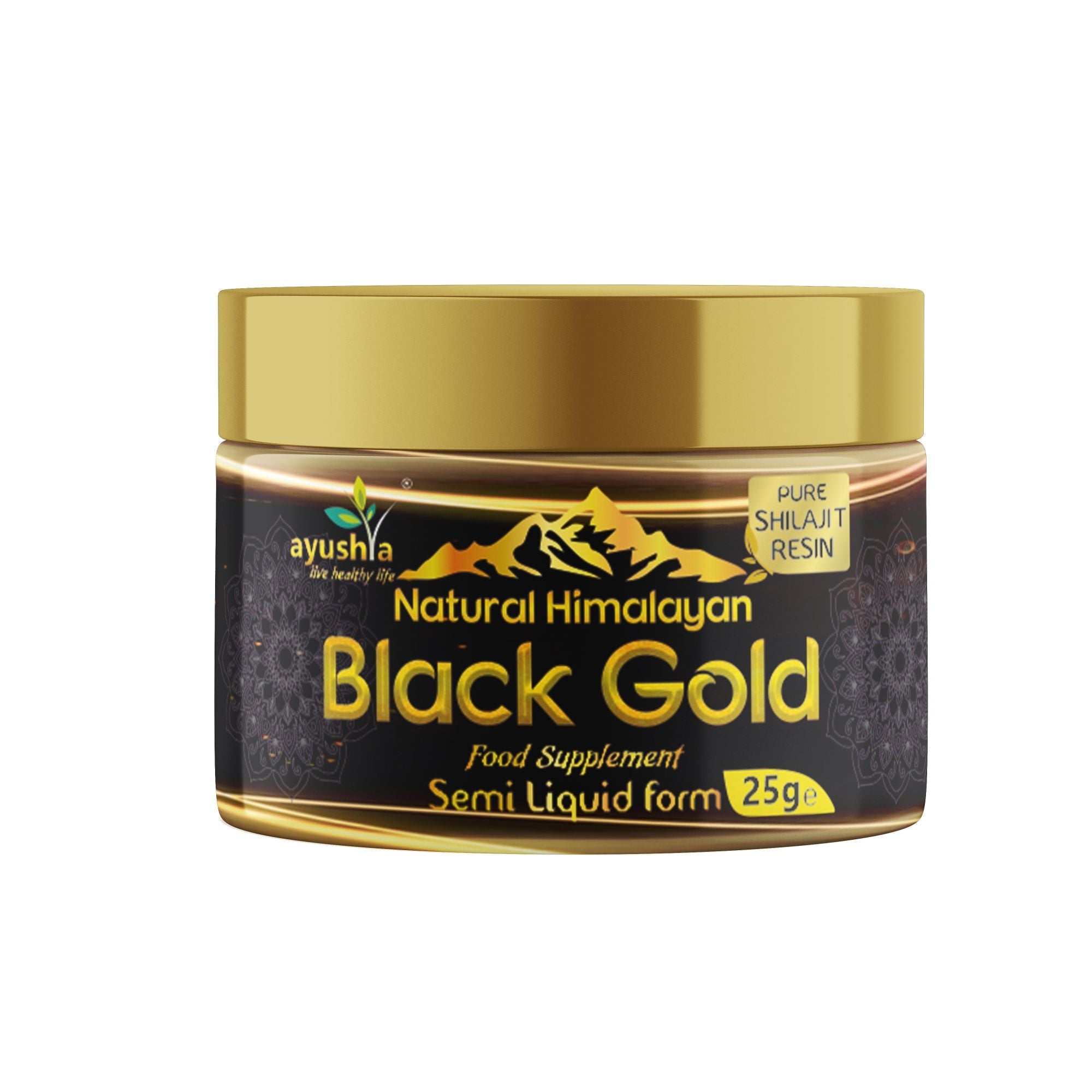 Black Gold Pure Himalayan Shilajit Resin - Natural Fulvic Acid & 85+ Trace Minerals - High Potency Energy, Focus & Immune Support - Lab Tested Ayurvedic Supplement - 25 grm-0