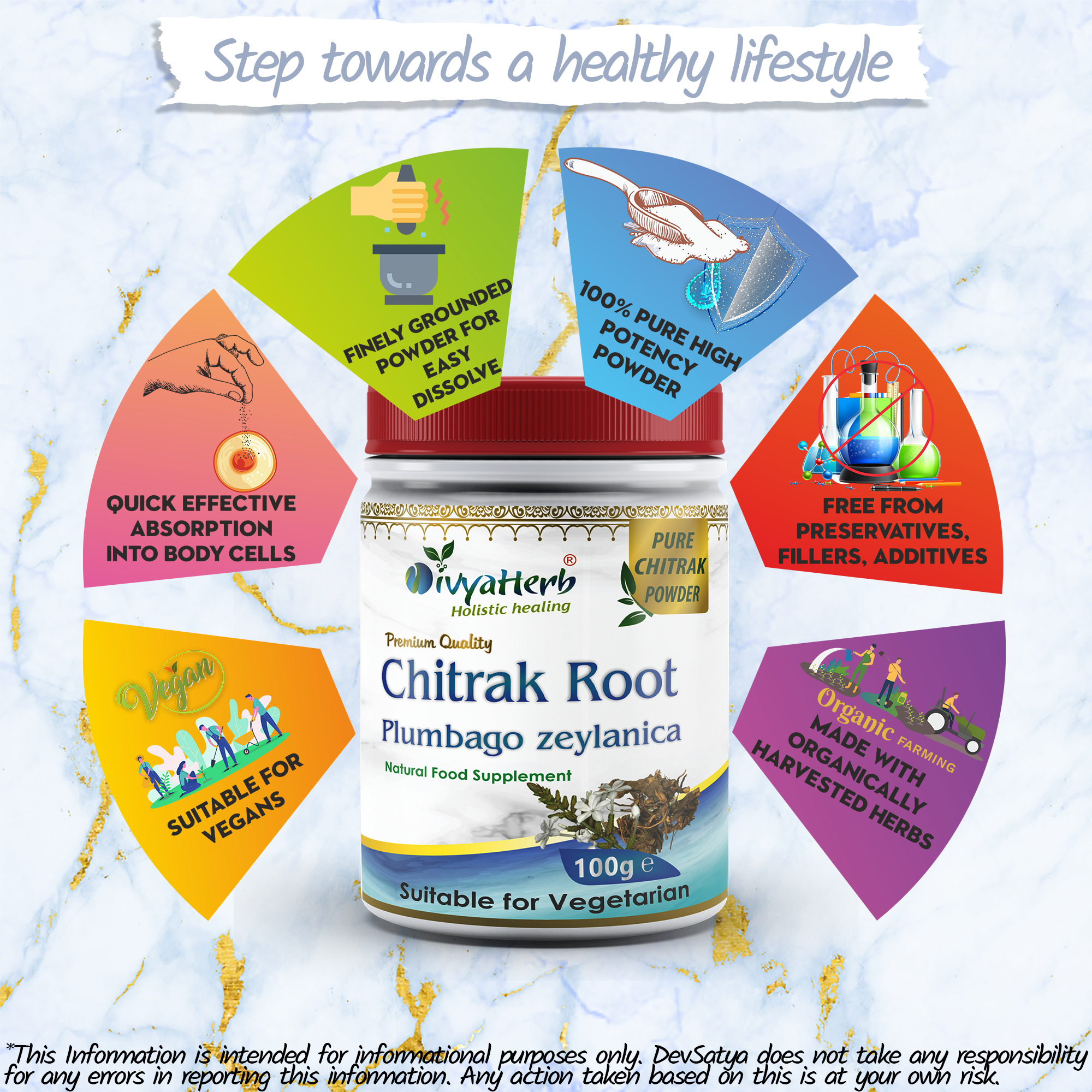 DivyaHerb Chitrak Root Powder 100 gram - Daily Wellness Support-2