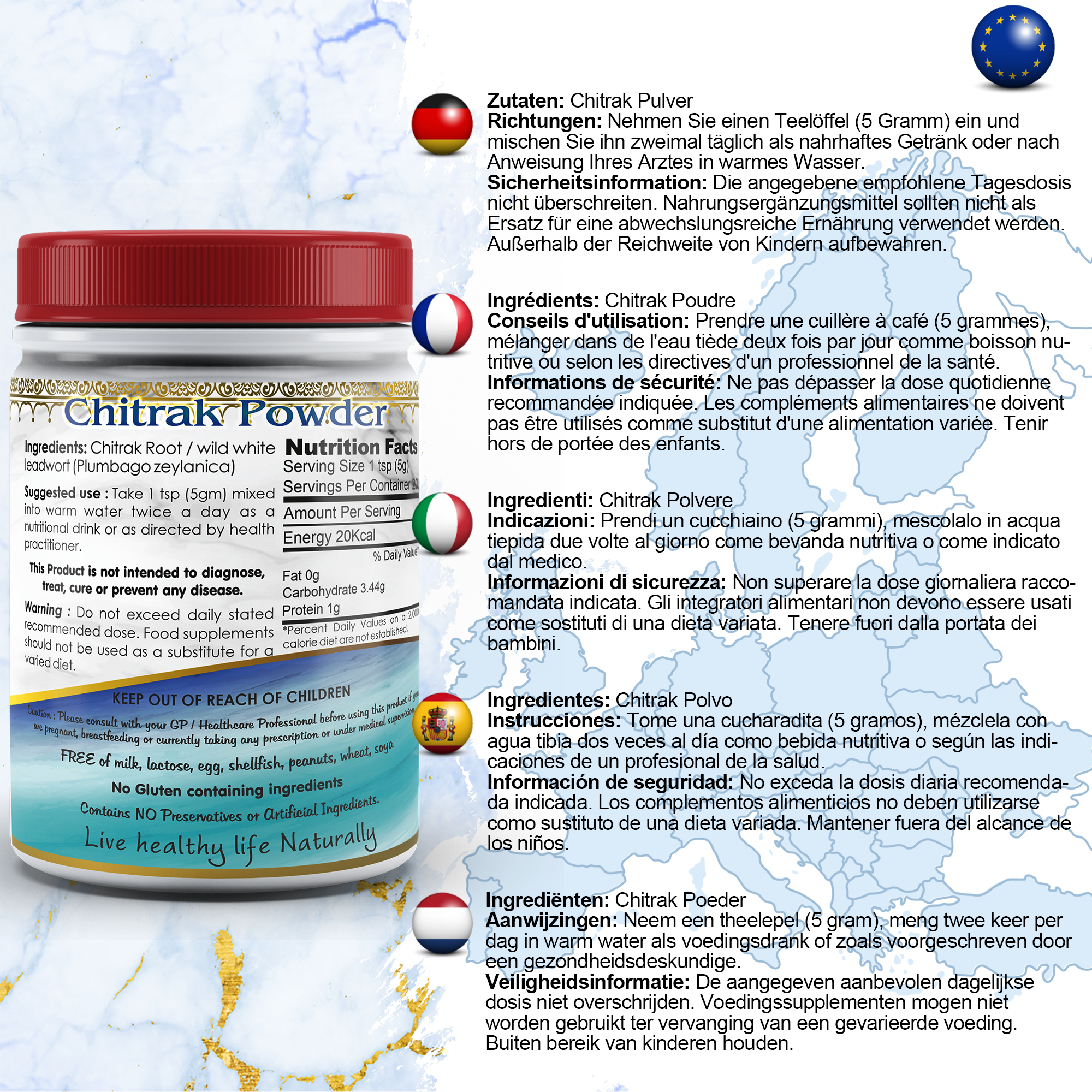 DivyaHerb Chitrak Root Powder 100 gram - Daily Wellness Support-1