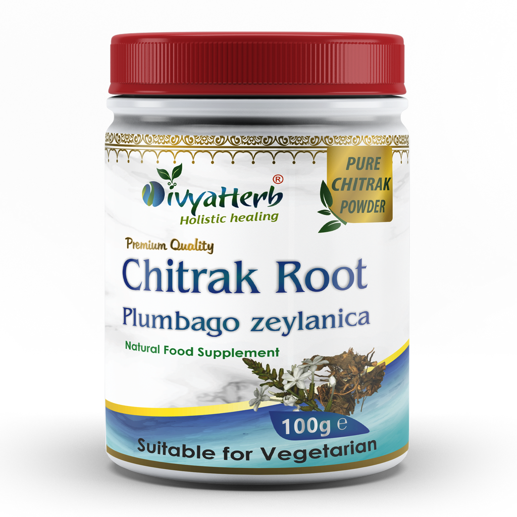 DivyaHerb Chitrak Root Powder 100 gram - Daily Wellness Support-0