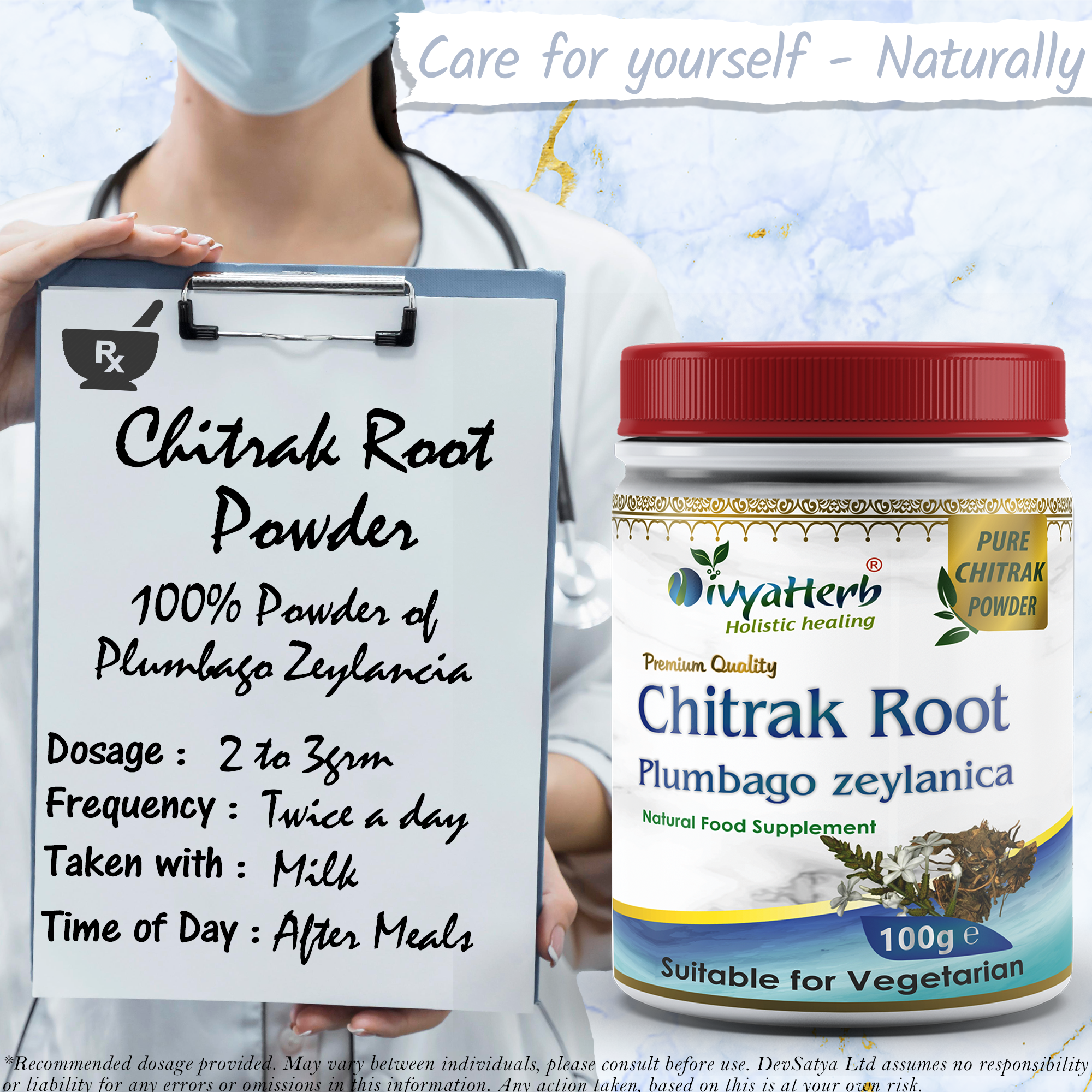 DivyaHerb Chitrak Root Powder 100 gram - Daily Wellness Support-4