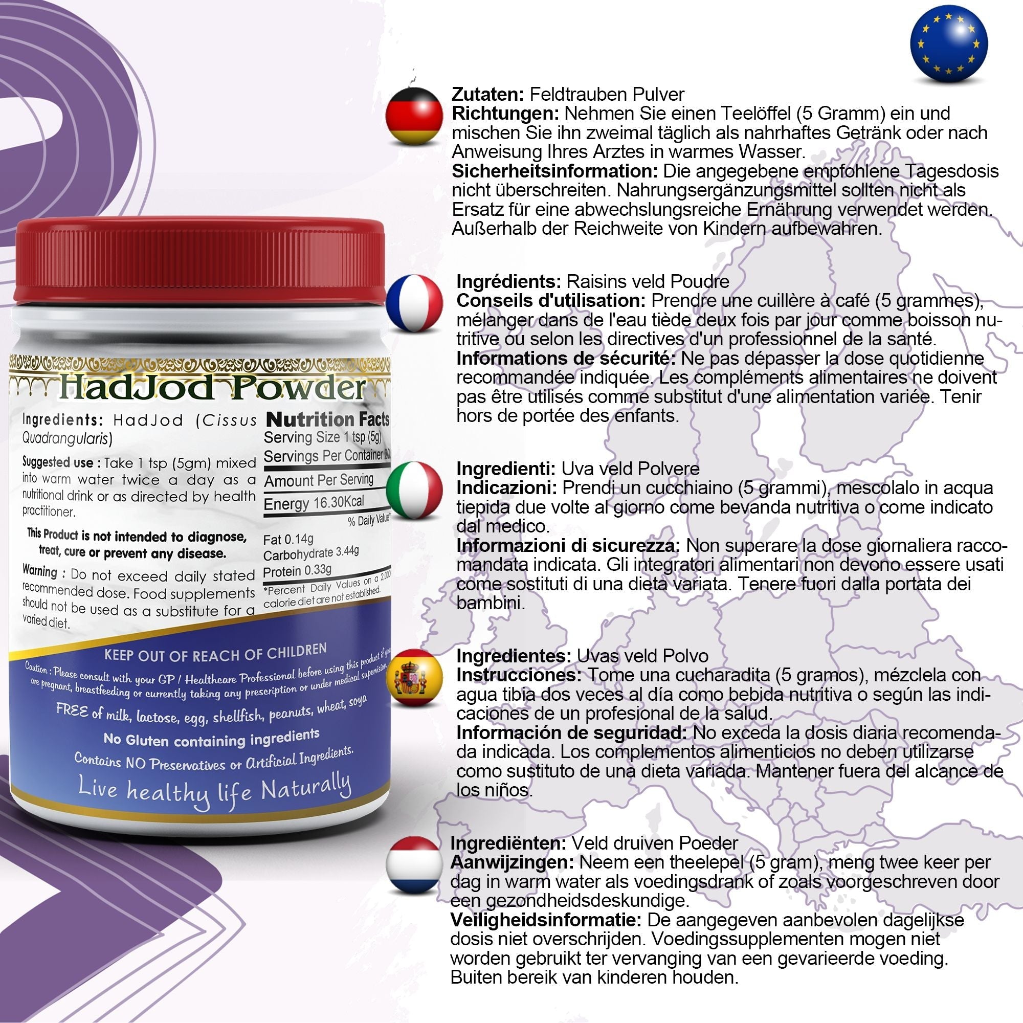 DivyaHerb Cissus Quadrangularis Powder 100 gram - Joint & Mobility Support-1