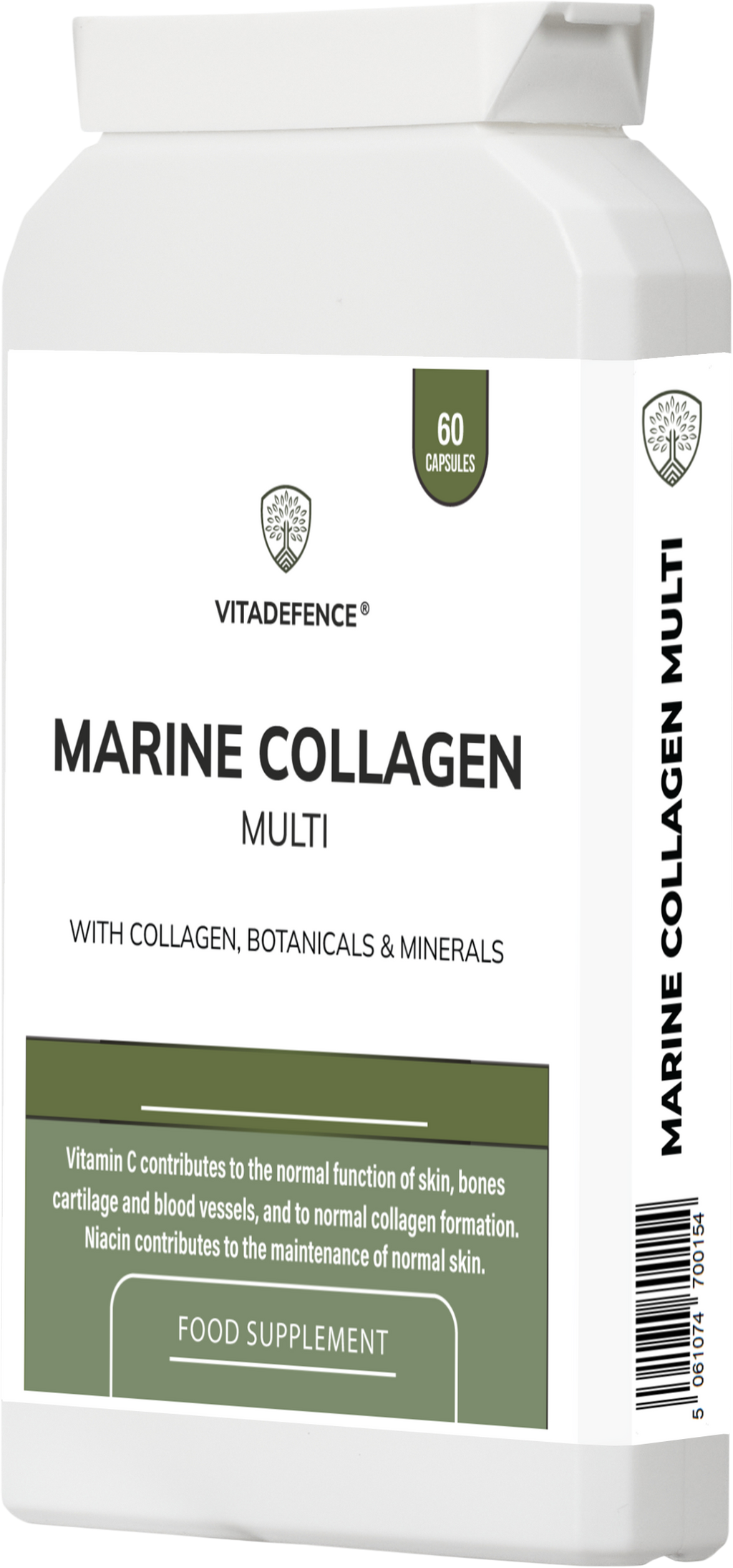 Marine Collagen Multi | With Vitamin C, Zinc & Biotin – 60 Capsules-3