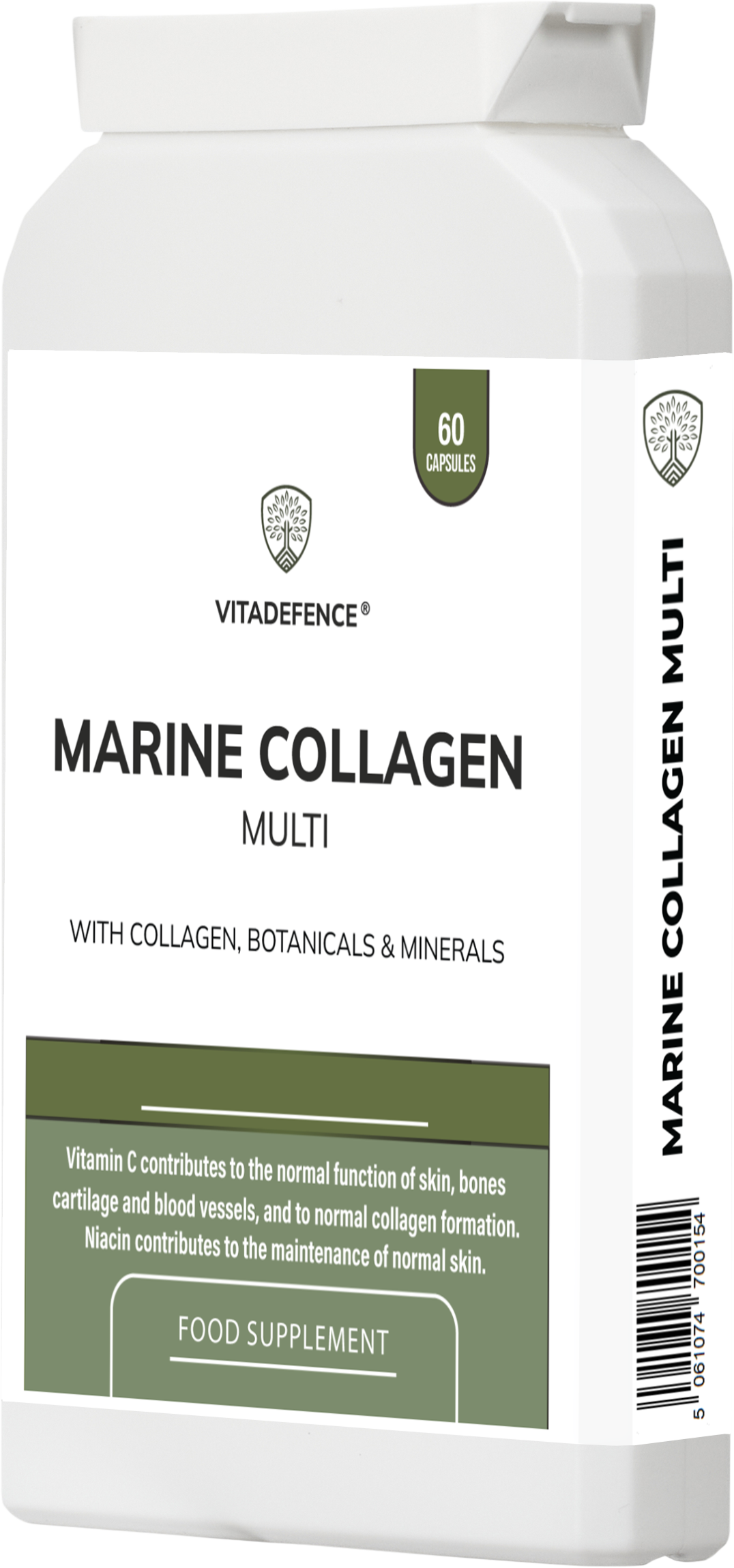 Marine Collagen Multi | With Vitamin C, Zinc & Biotin – 60 Capsules-3