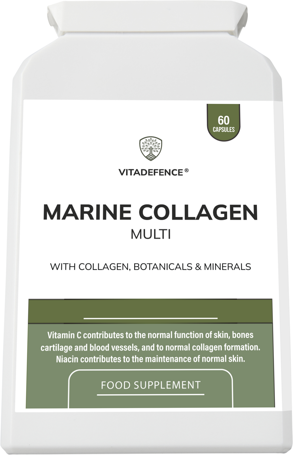 Marine Collagen Multi | With Vitamin C, Zinc & Biotin – 60 Capsules-1