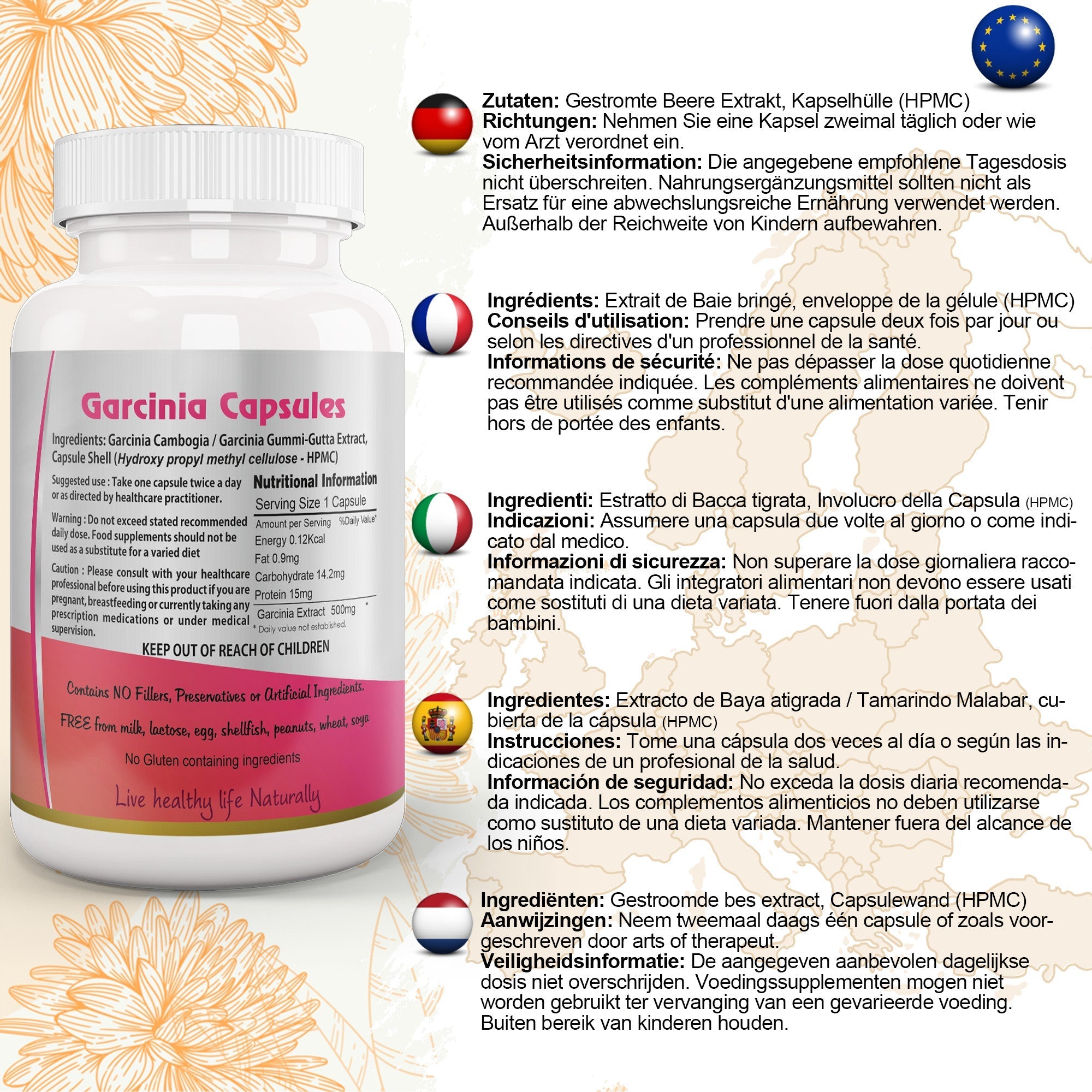Ayushya Garcinia Cambogia Capsules (Malabar Tamarind) Healthy Weight Support - Vegan, Gluten Free, Non-GMO, 60 Capsules-1