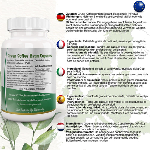 Ayushya Green Coffee Bean Capsules Energy & Antioxidant Support - Vegan, Gluten Free, Non-GMO, 60 Capsules-1