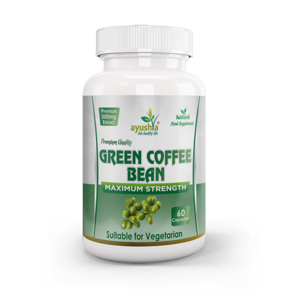 Ayushya Green Coffee Bean Capsules Energy & Antioxidant Support - Vegan, Gluten Free, Non-GMO, 60 Capsules-0