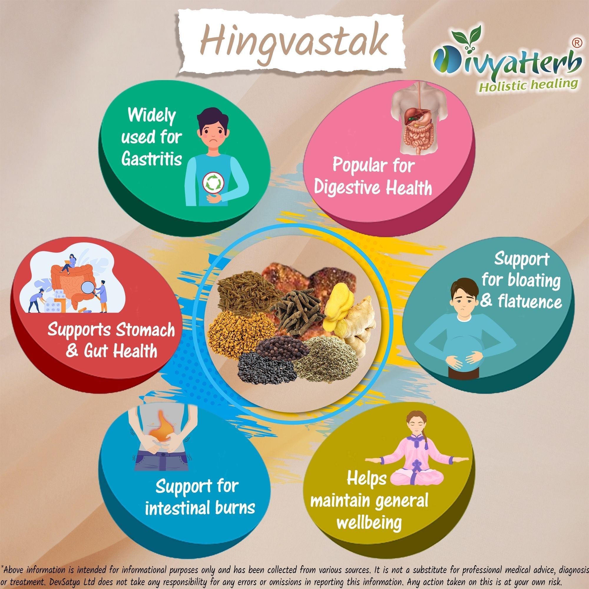 DivyaHerb Hingvastak Powder 100 gram - Digestive Comfort Support-3