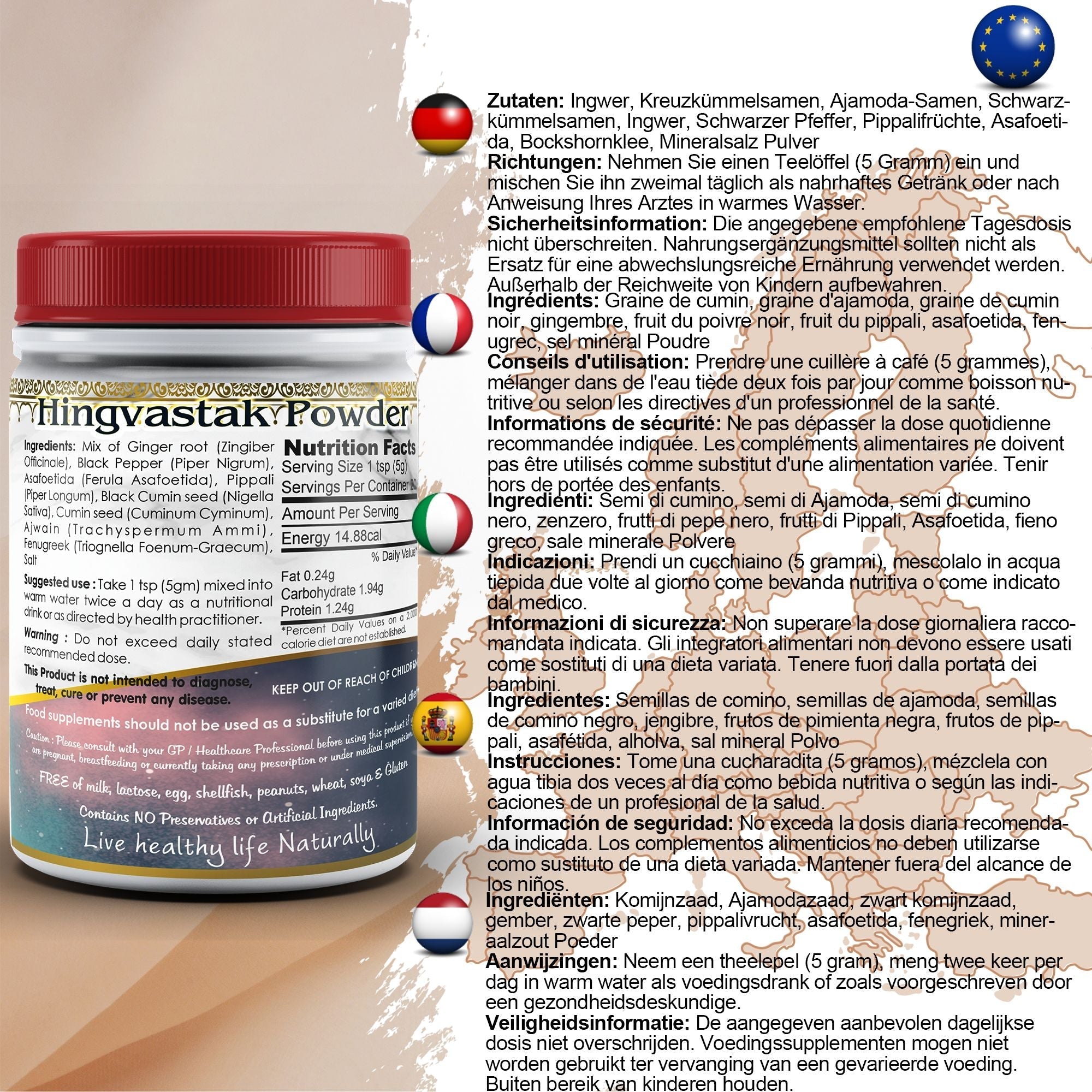 DivyaHerb Hingvastak Powder 100 gram - Digestive Comfort Support-1