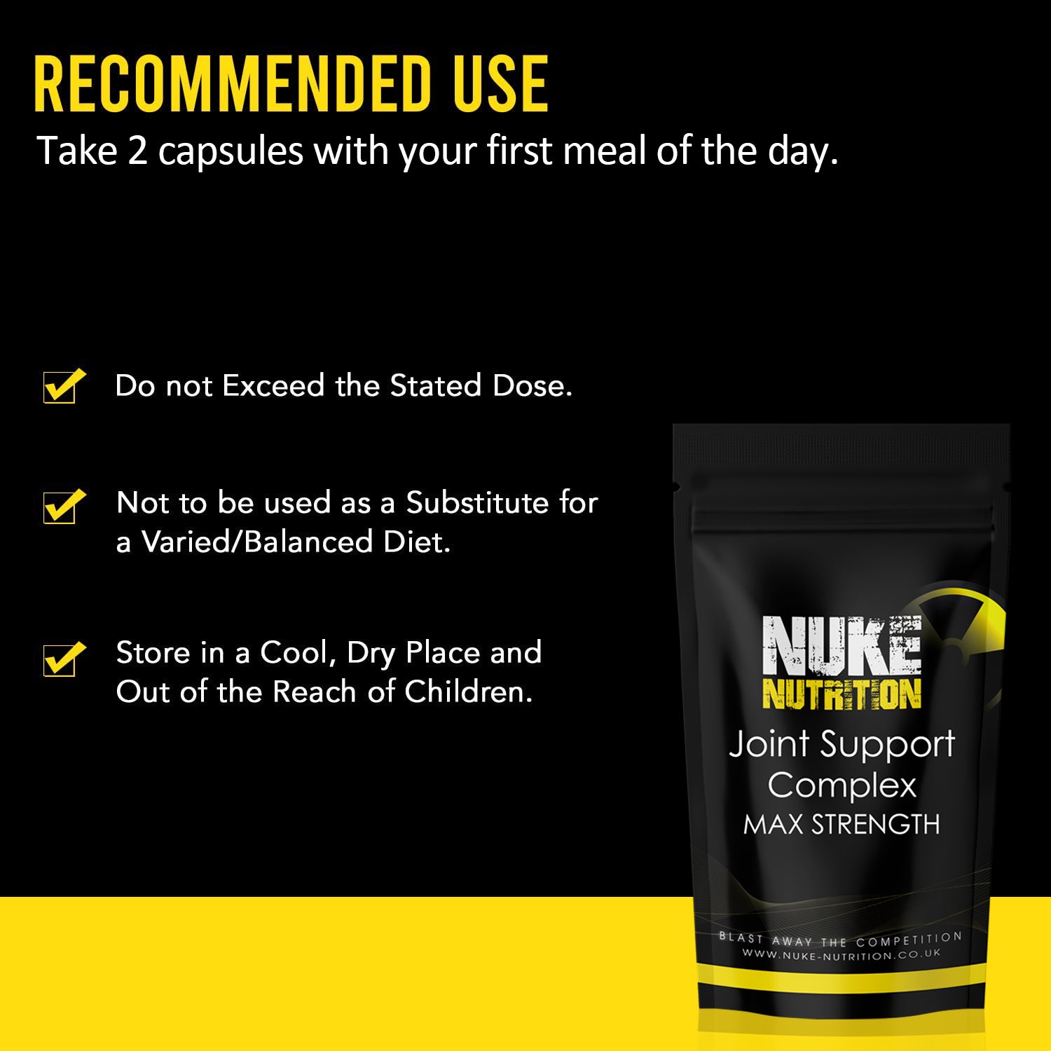 Joint Support Complex High Strength Glucosamine - Flexibility & Cartilage Support Capsules