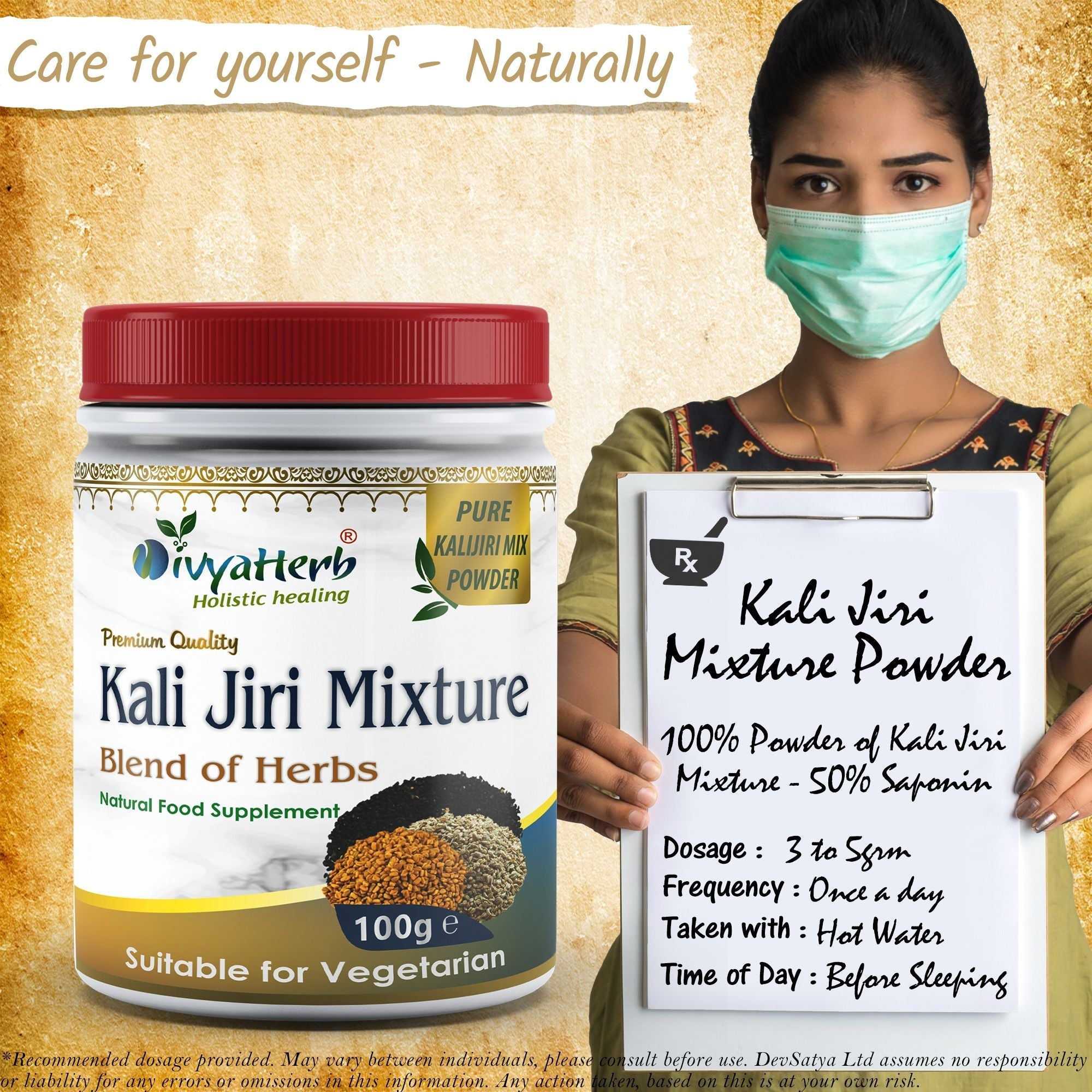 DivyaHerb Kali Jiri Mixture Powder 100 gram - Daily Wellness Support-4