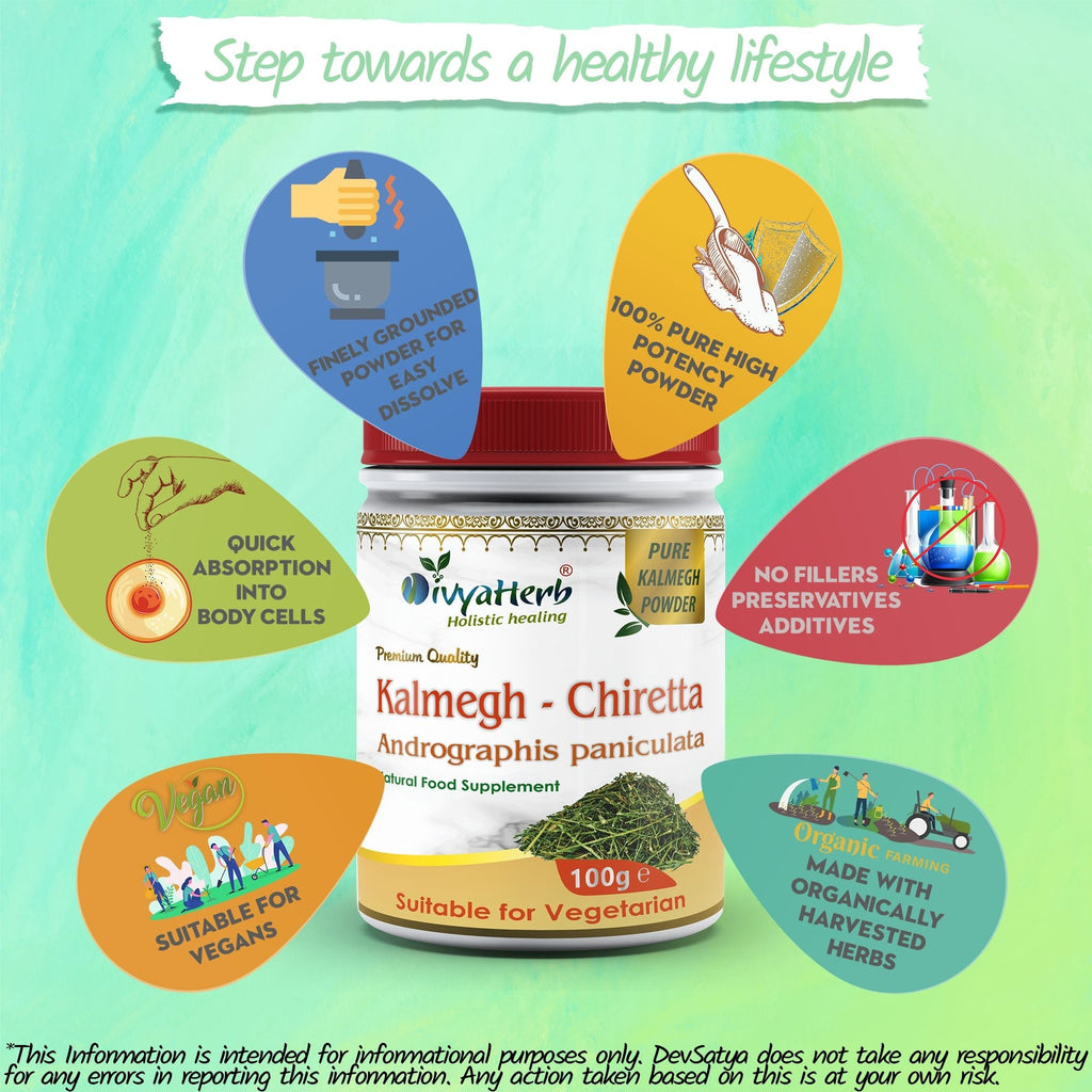 DivyaHerb Kalmegh Powder 100 gram - Daily Wellness Support-4