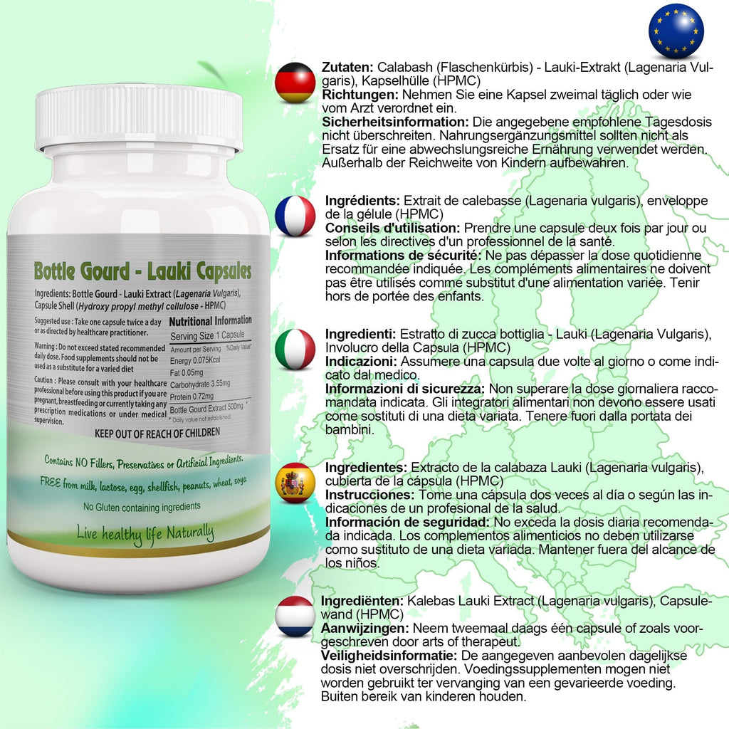 Ayushya Lauki (Bottle Gourd, Calabase) Capsules Cooling Balance & Wellness Support - Vegan, Gluten Free, Non-GMO, 60 Capsules-1