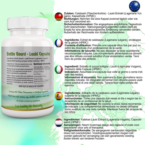 Ayushya Lauki (Bottle Gourd, Calabase) Capsules Cooling Balance & Wellness Support - Vegan, Gluten Free, Non-GMO, 60 Capsules-1