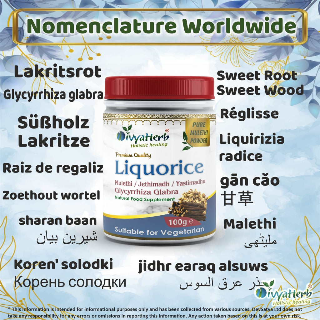 DivyaHerb Liquorice Root Powder 100 gram - Throat Comfort Support-2