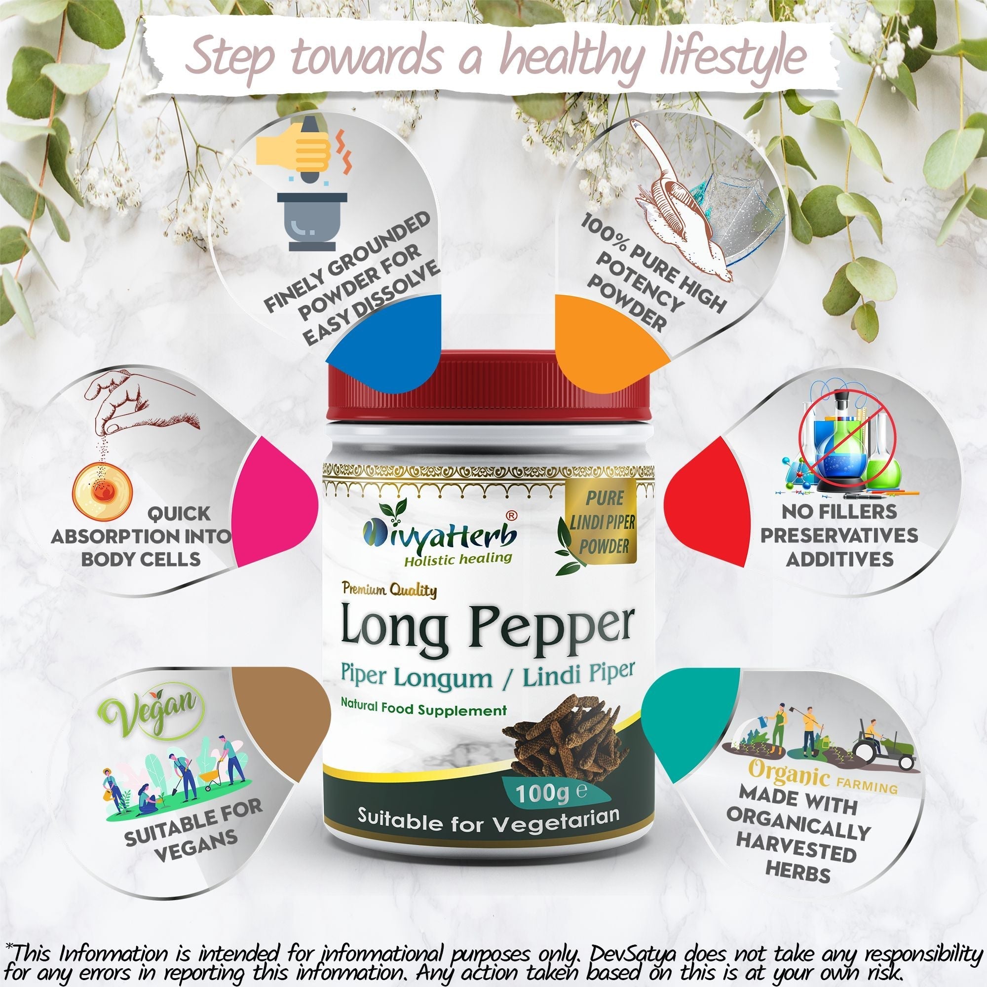 DivyaHerb Piper Longum Powder 100 gram - Digestive Comfort Support-4