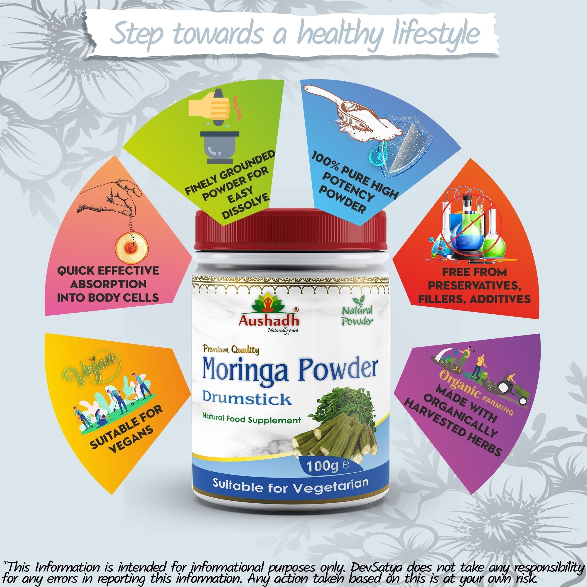 Aushadh Moringa Powder 100 gram - Daily Vitality Support-4