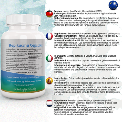 Ayushya Mucuna Pruriens Capsules (Velvet Bean) Mood Balance & Vitality Support - Vegan, Gluten Free, Non-GMO, 60 Capsules-1
