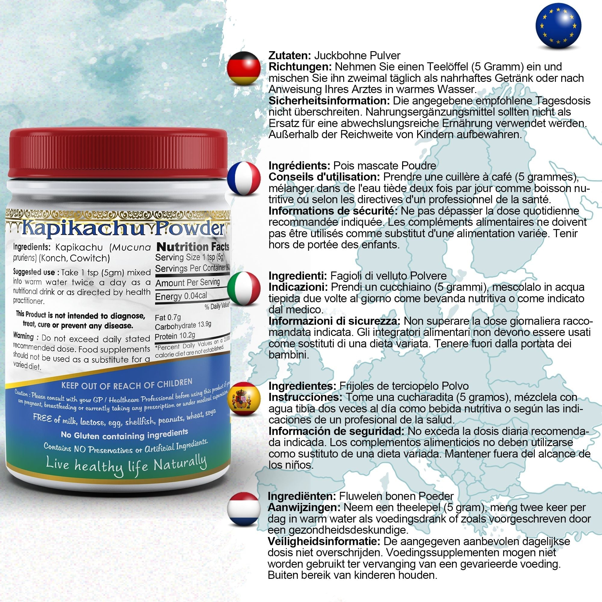 DivyaHerb Mucuna Pruriens Powder 100 gram - Daily Vitality Support-1
