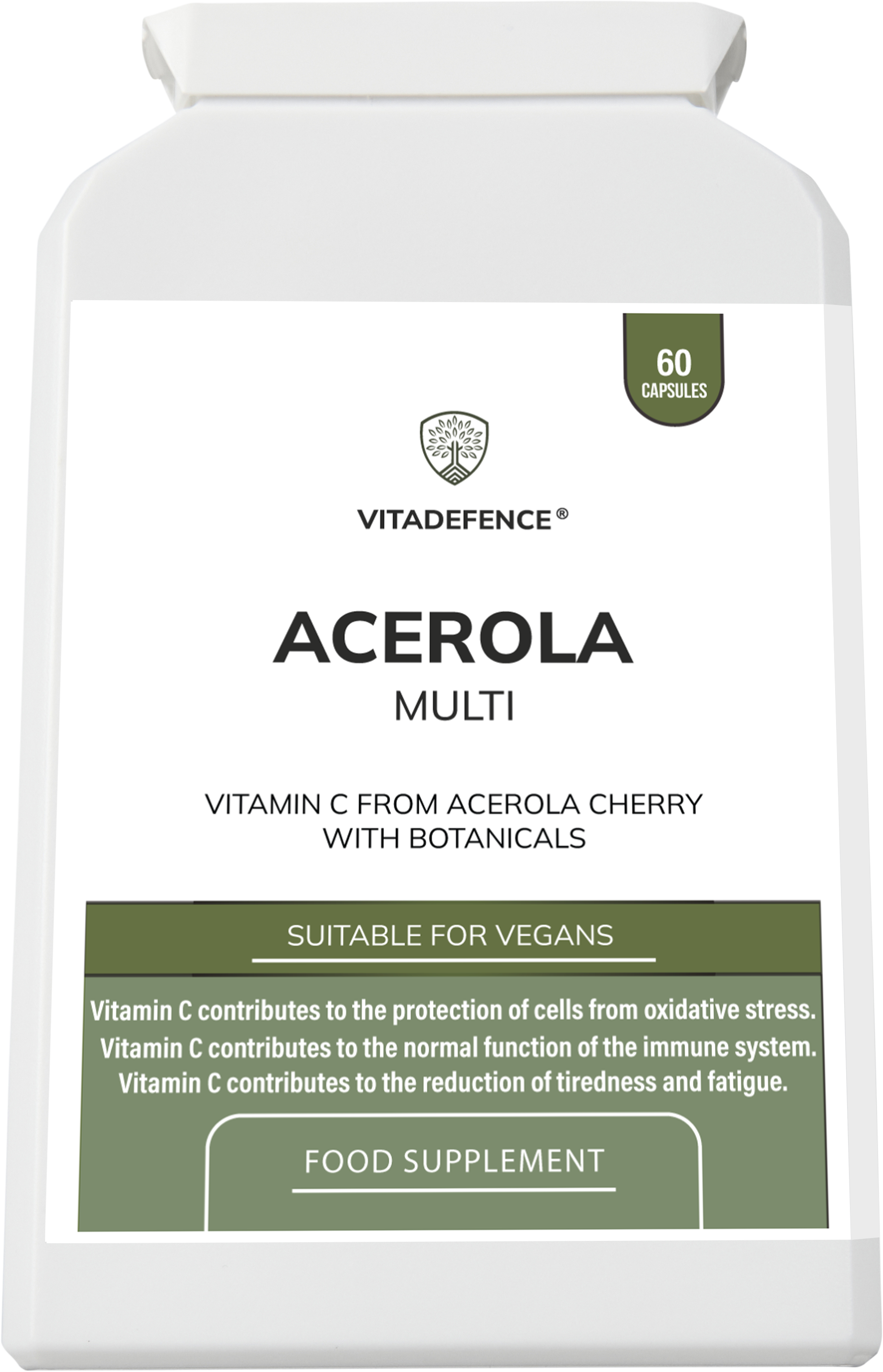 Vitamin C Capsules | Food-Based Acerola Vitamin C – 60 Vegan Capsules-3