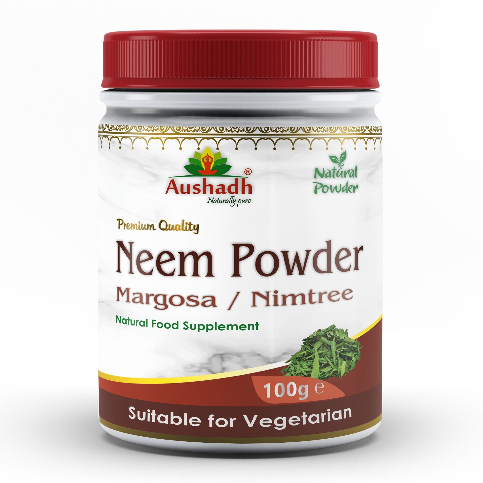 Aushadh Neem Powder 100 gram - Healthy-Looking Skin Support-0