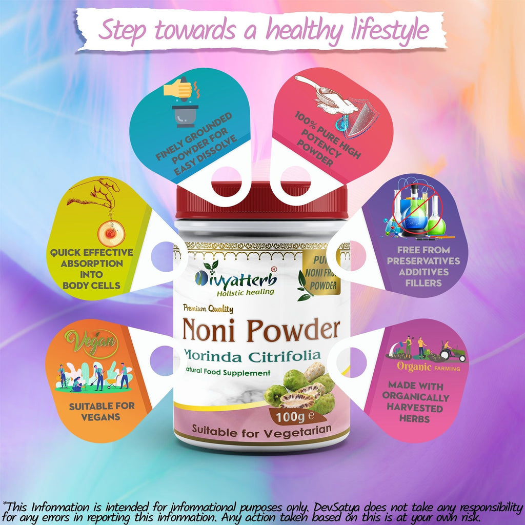 DivyaHerb Noni Powder 100 gram - Daily Wellness Support-4
