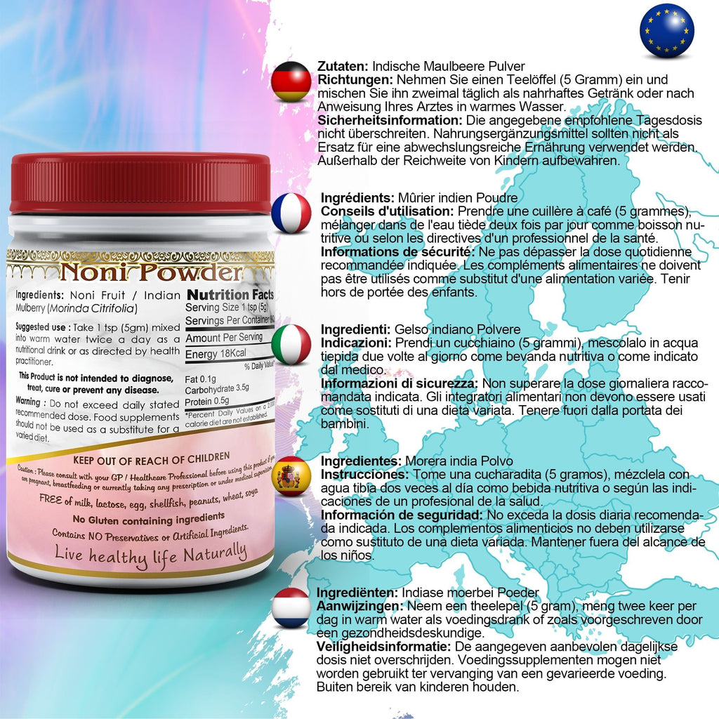 DivyaHerb Noni Powder 100 gram - Daily Wellness Support-1
