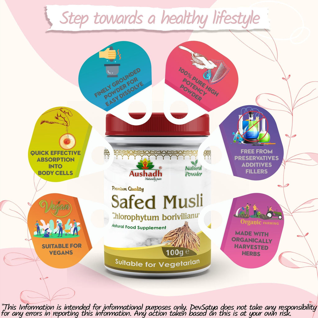 Aushadh Safed Musli Powder 100 gram - Daily Vitality Support-4