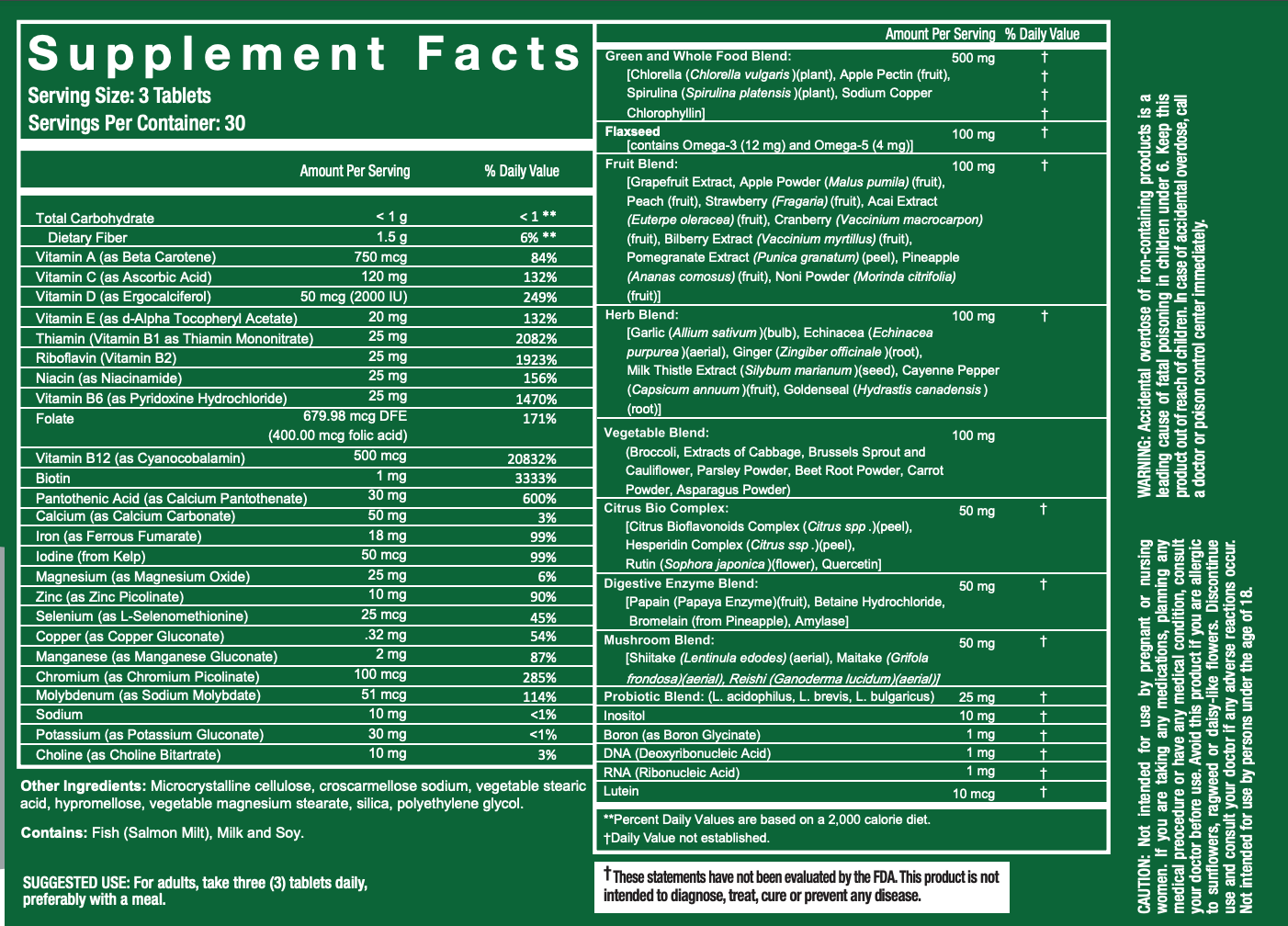 Whole Nature Whole Food Multivitamin For Men & Women