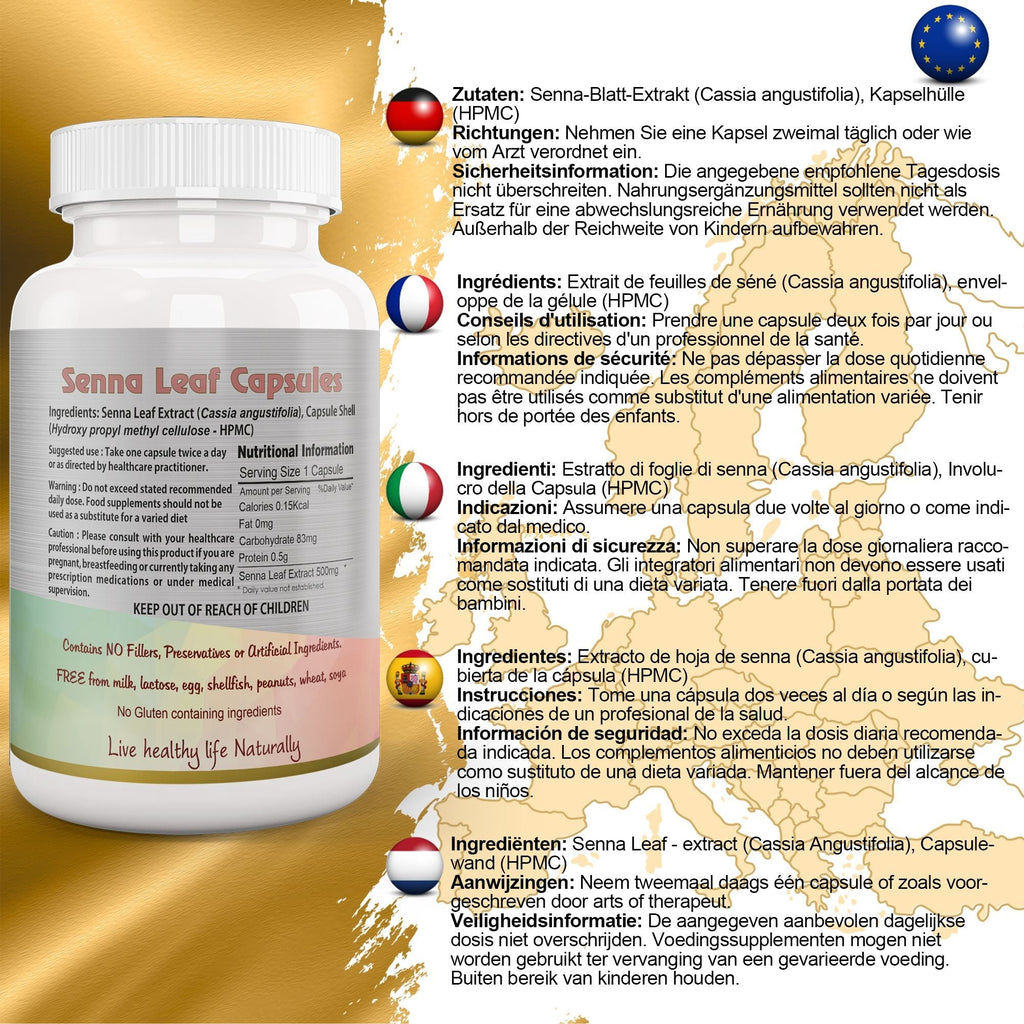 Ayushya Senna Leaf (Cassia angustifolia) Capsules Digestive Regularity Support - Vegan, Gluten Free, Non-GMO, 60 Capsules-1