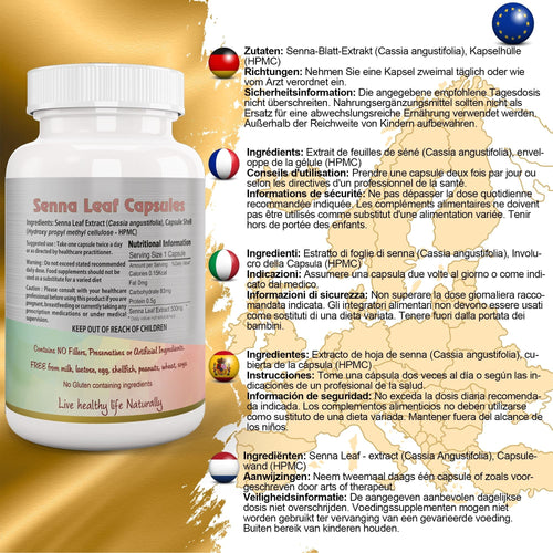Ayushya Senna Leaf (Cassia angustifolia) Capsules Digestive Regularity Support - Vegan, Gluten Free, Non-GMO, 60 Capsules-1